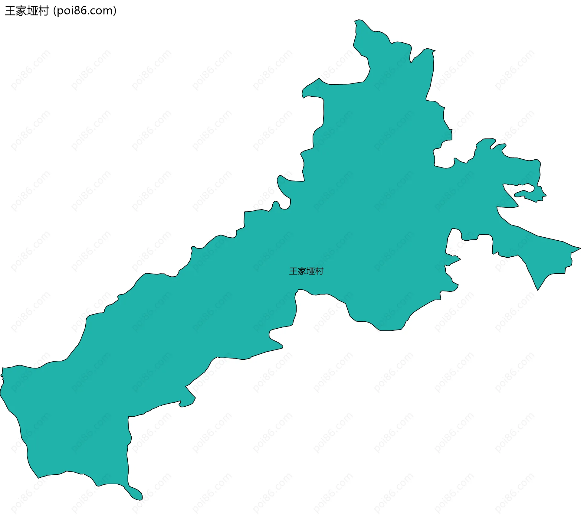 王家垭村边界地图