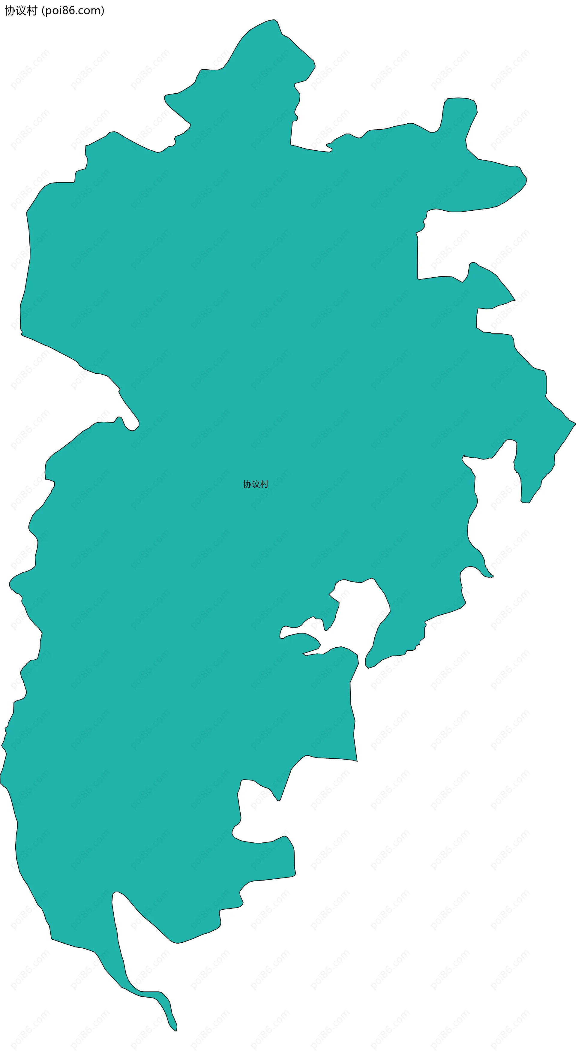 协议村边界地图