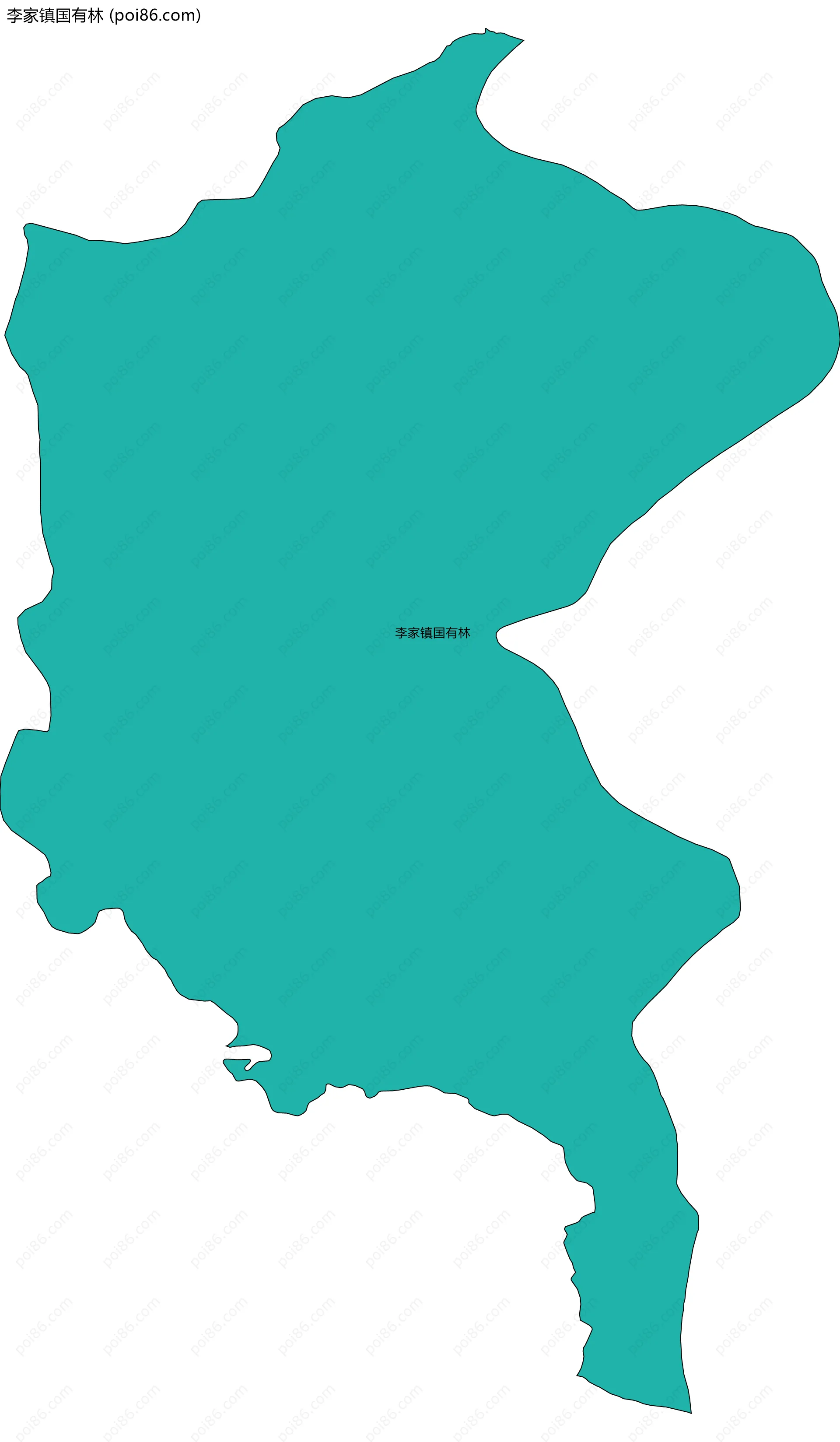 李家镇国有林边界地图