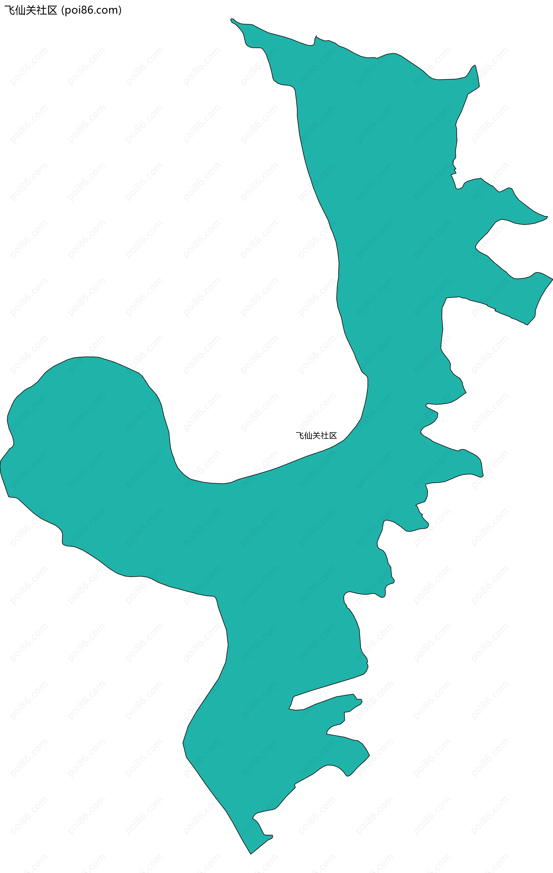 飞仙关社区边界地图