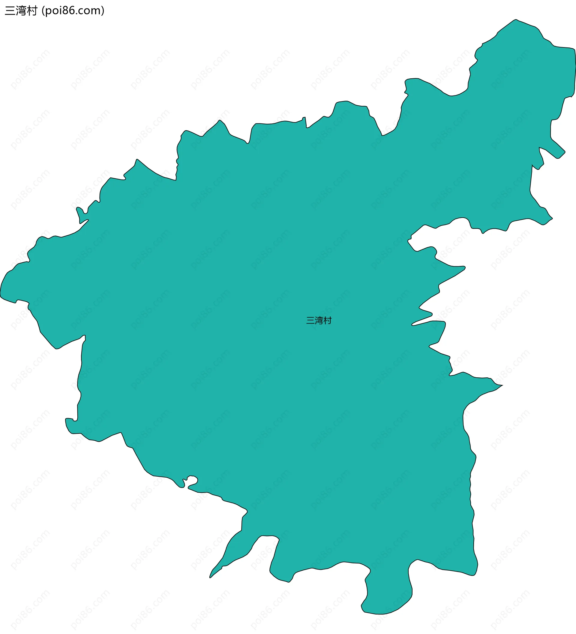 三湾村边界地图