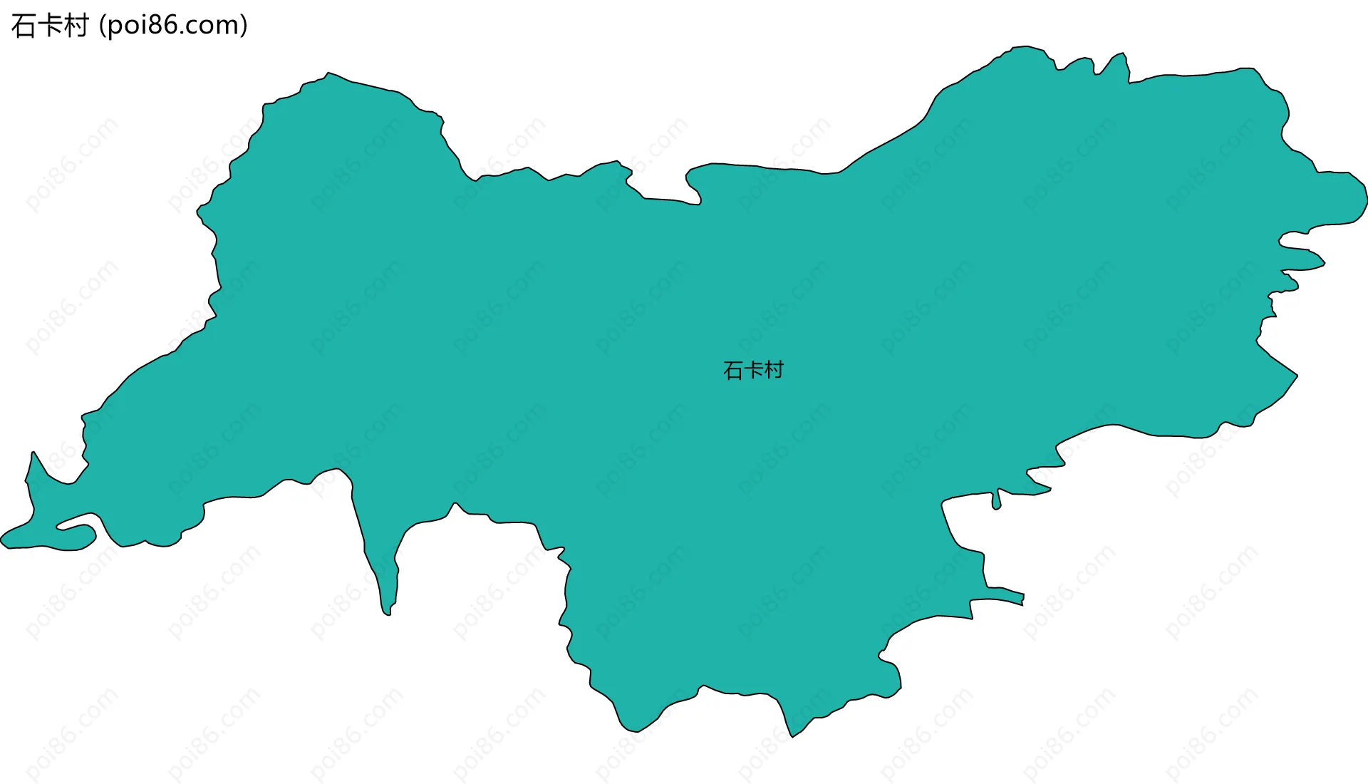 石卡村边界地图