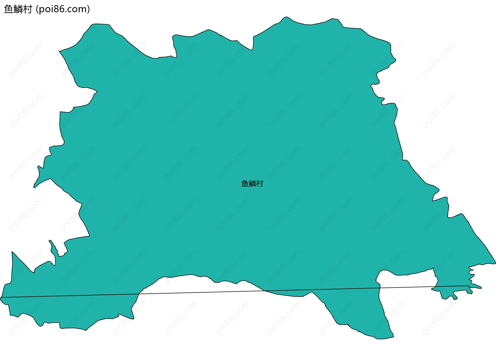 鱼鳞村边界地图