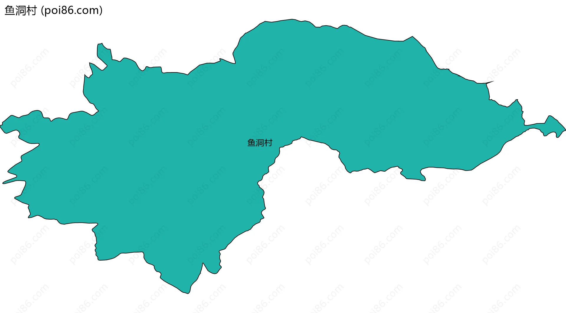 鱼洞村边界地图