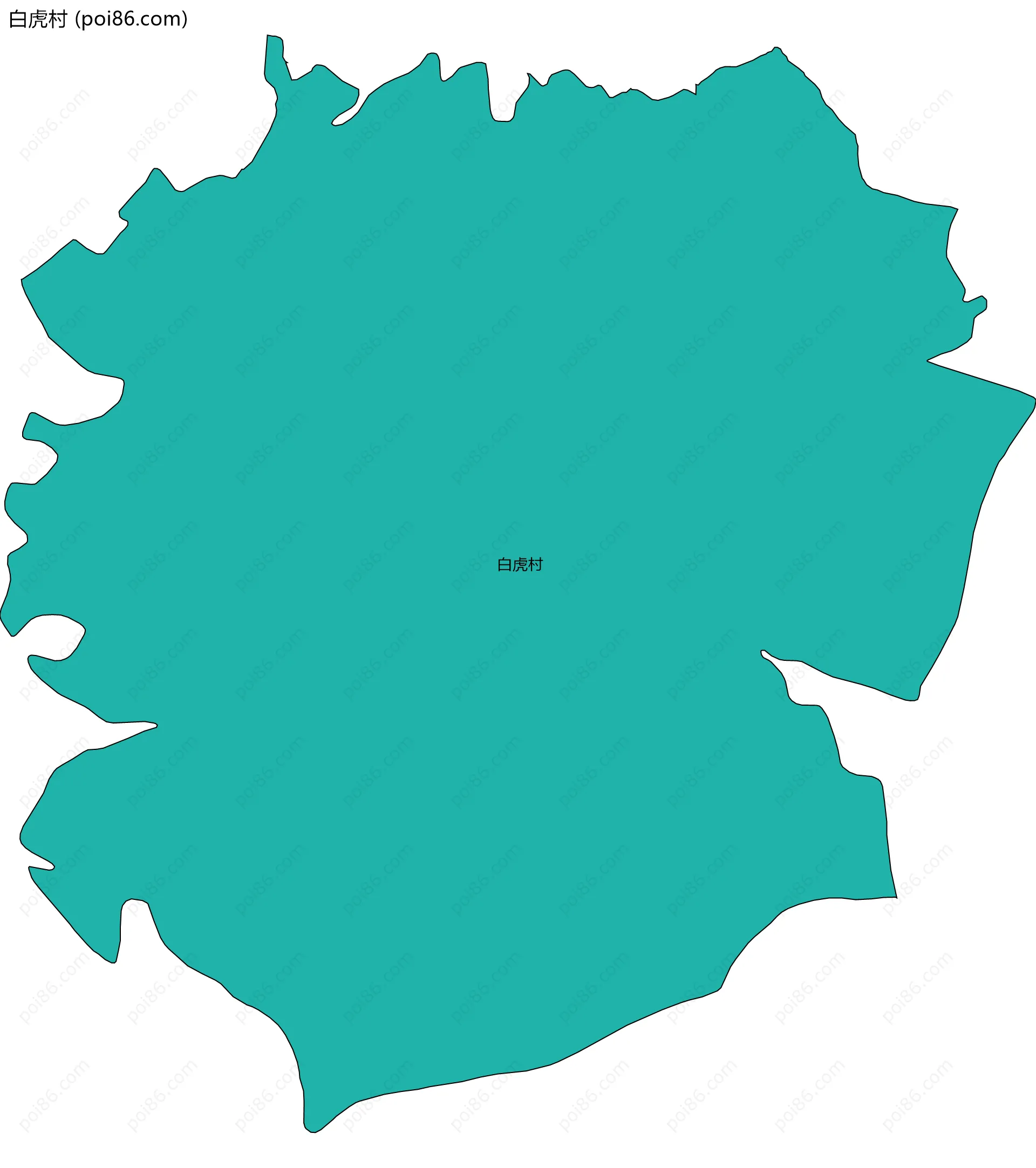 白虎村边界地图