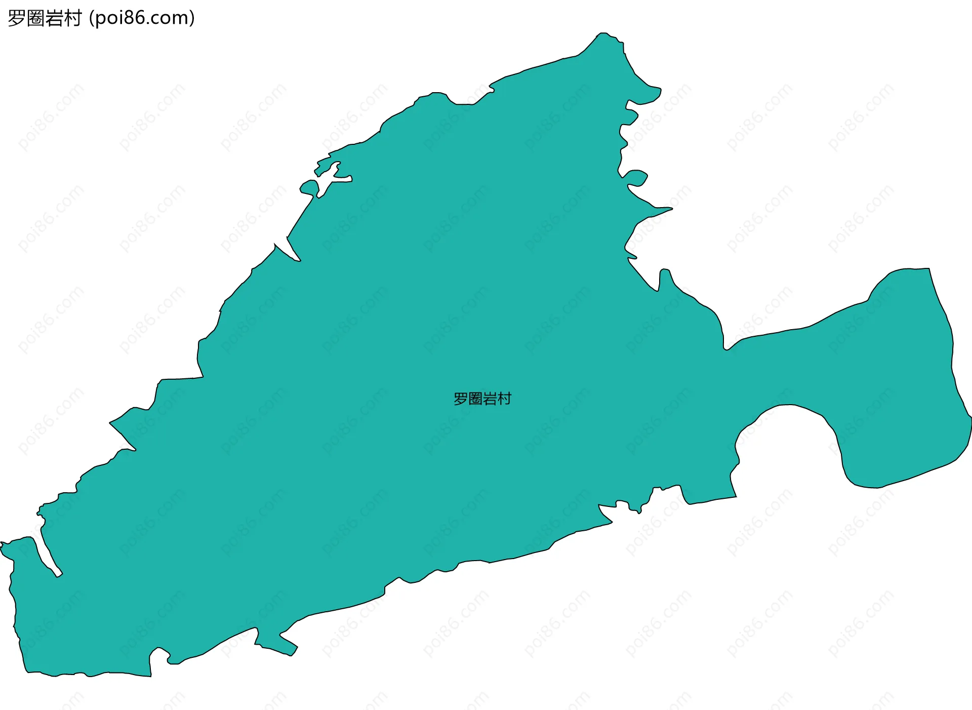 罗圈岩村边界地图