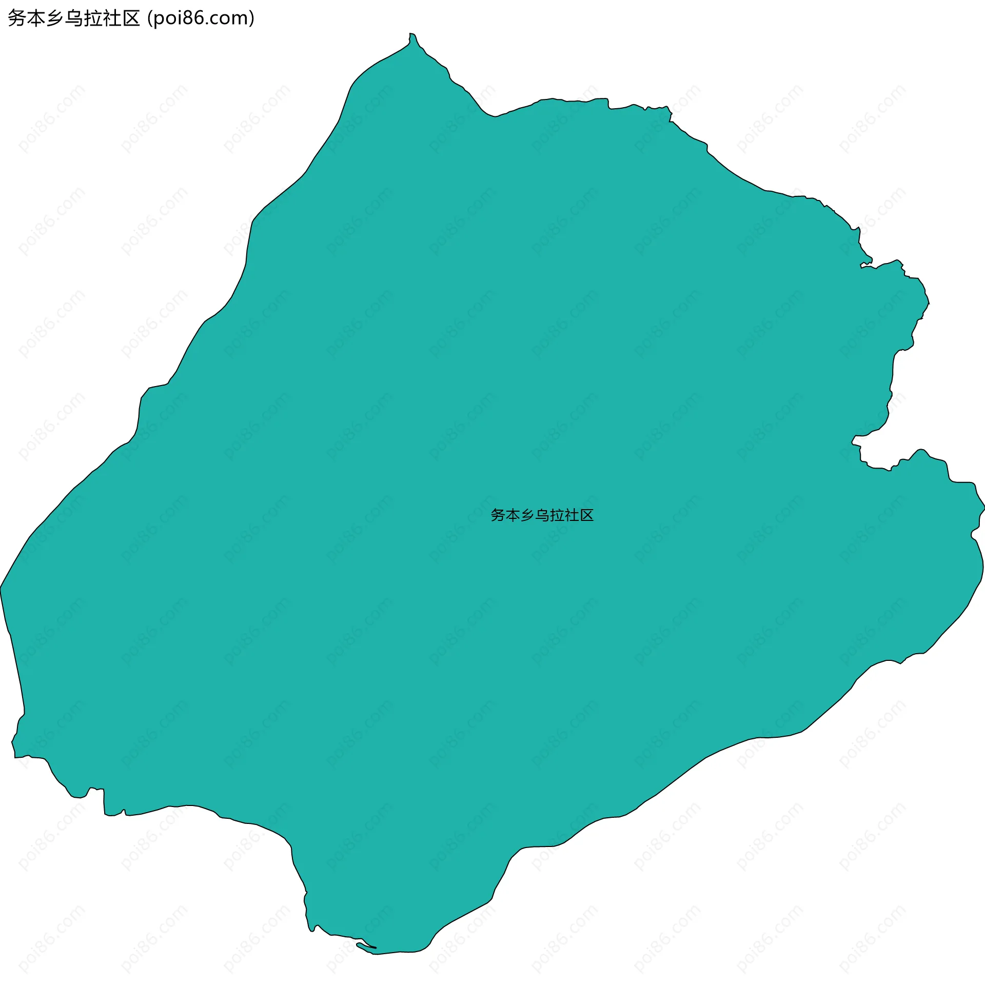 务本乡乌拉社区边界地图