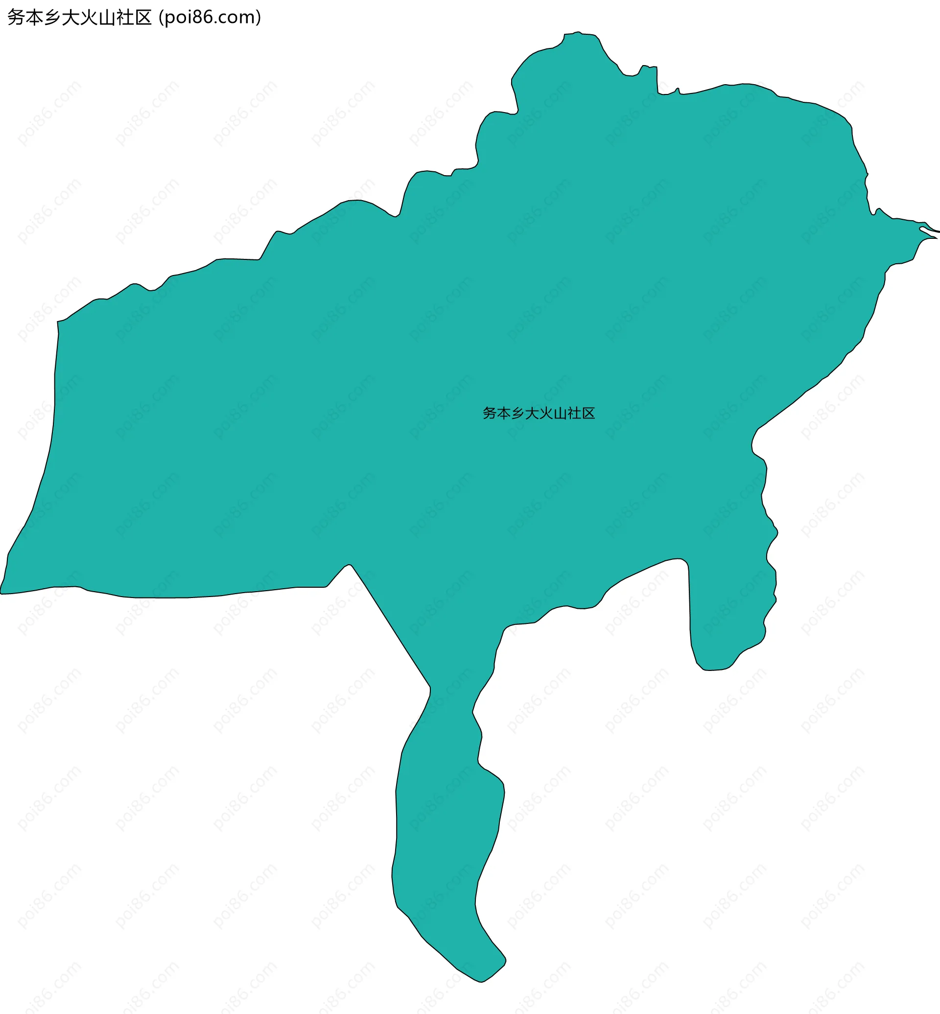 务本乡大火山社区边界地图