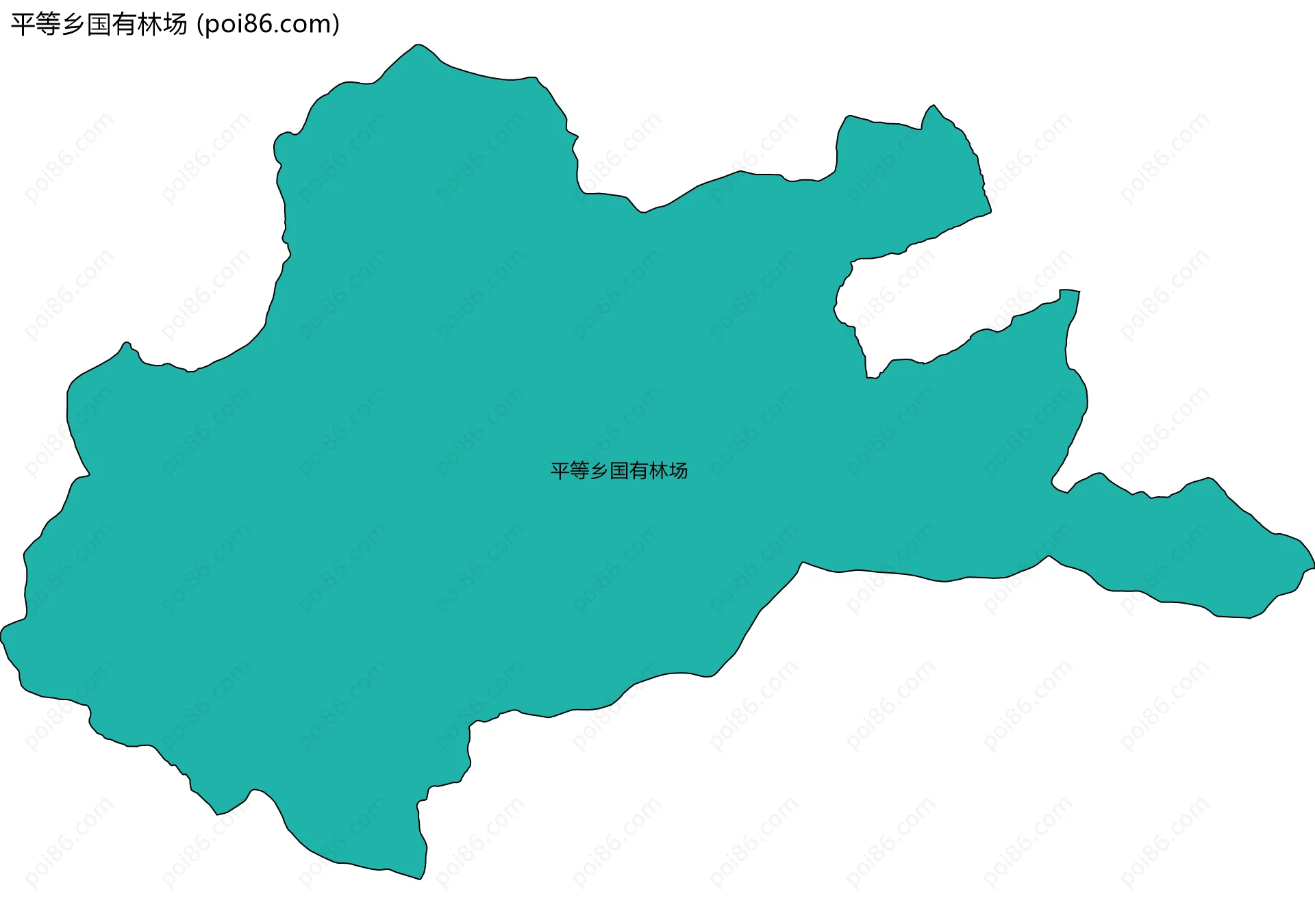 平等乡国有林场边界地图