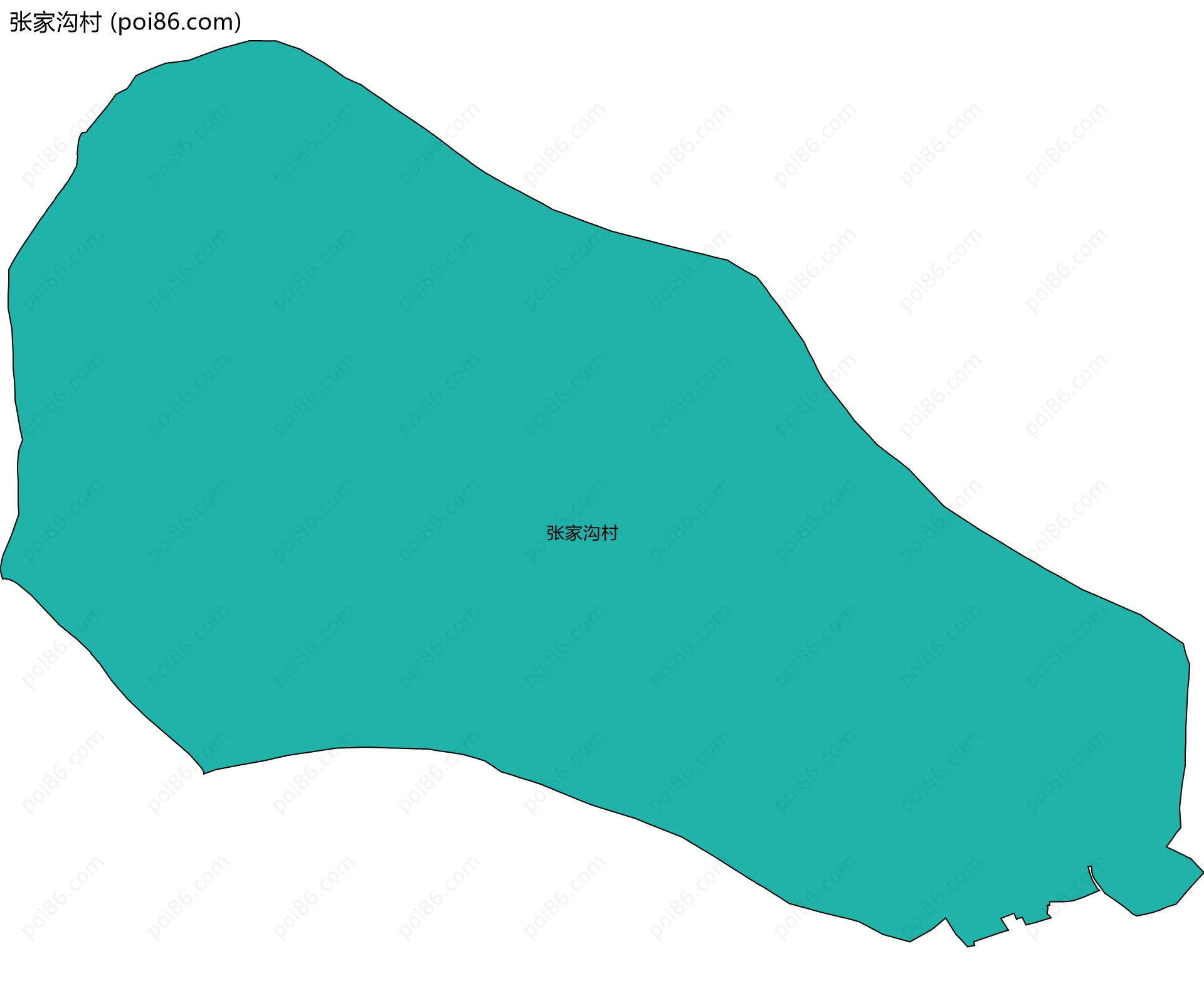 张家沟村边界地图
