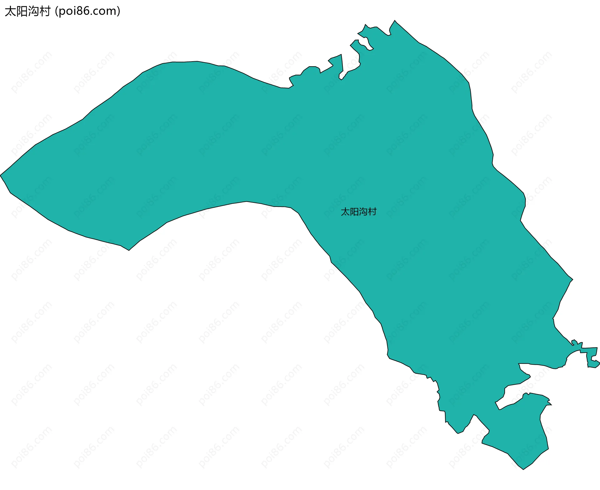 太阳沟村边界地图