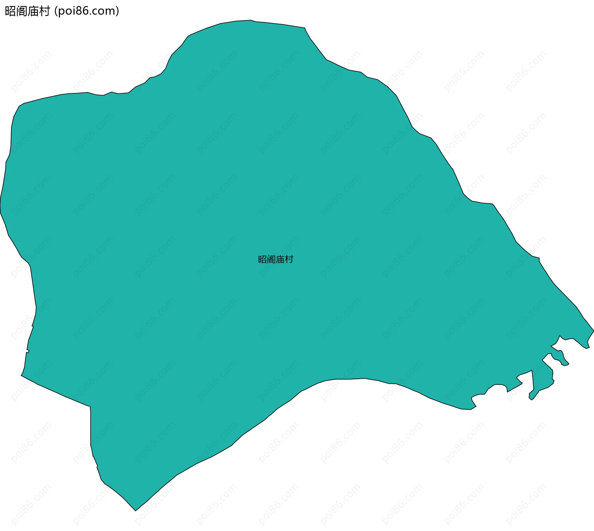昭阁庙村边界地图