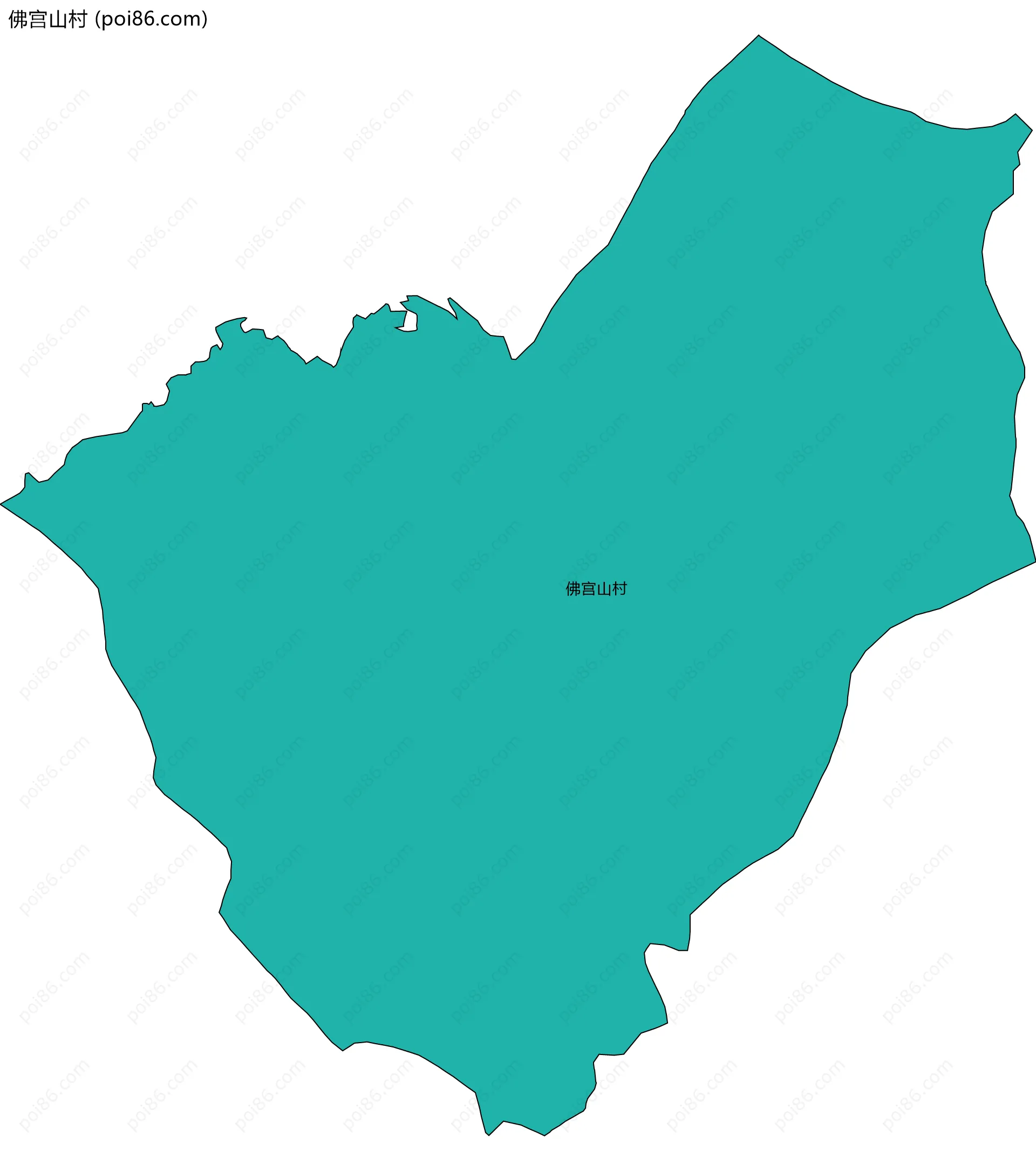 佛宫山村边界地图