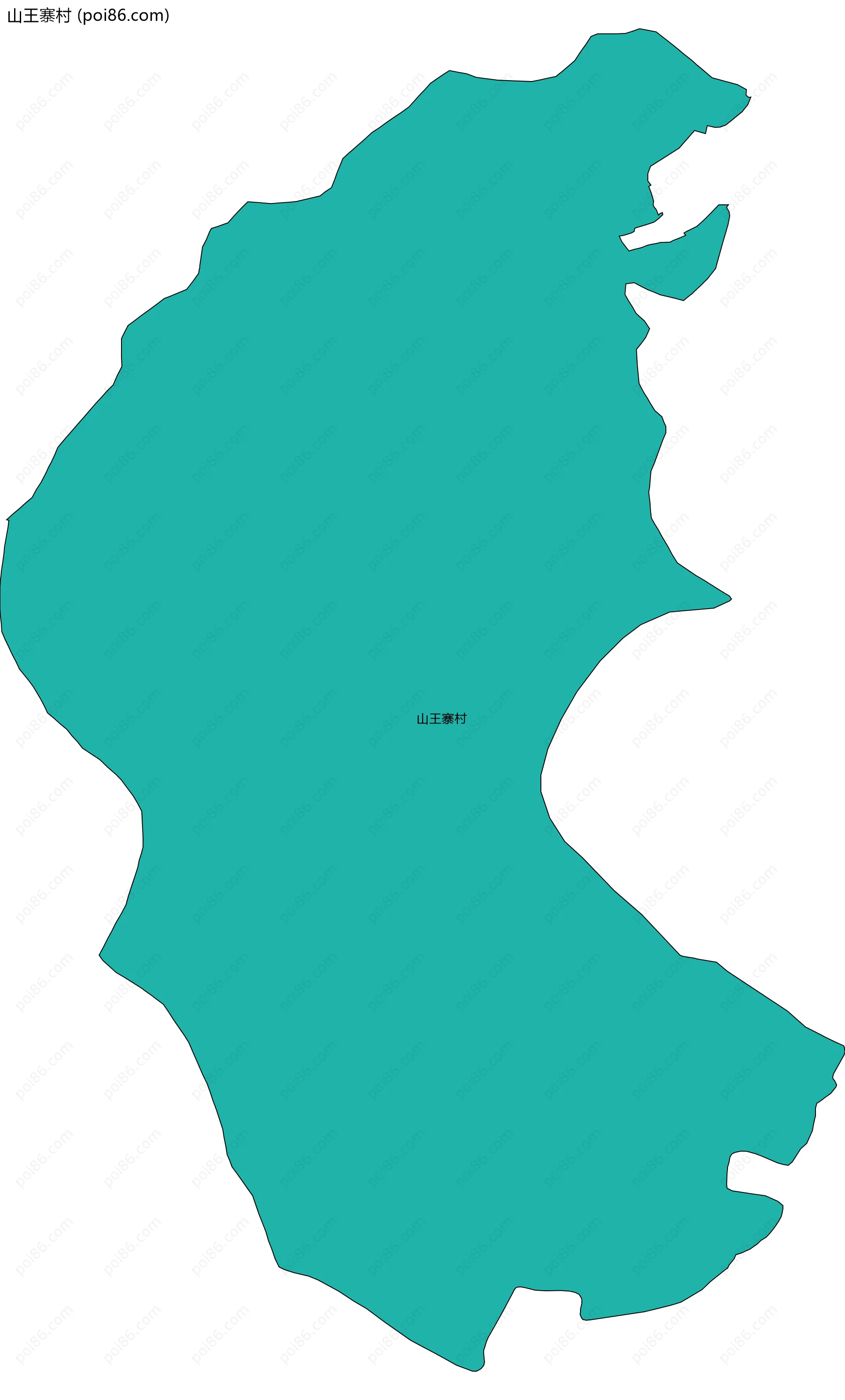 山王寨村边界地图