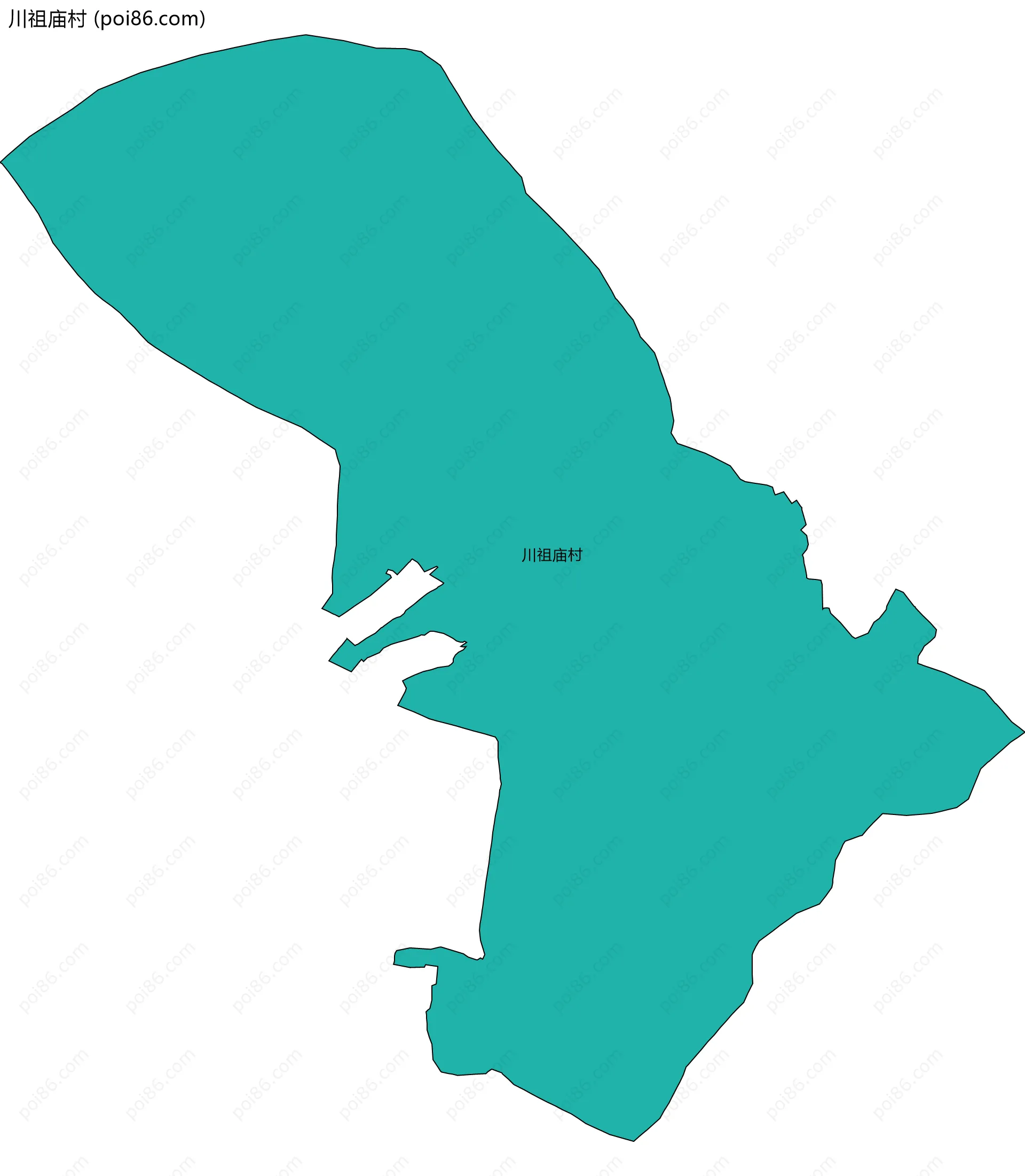 川祖庙村边界地图