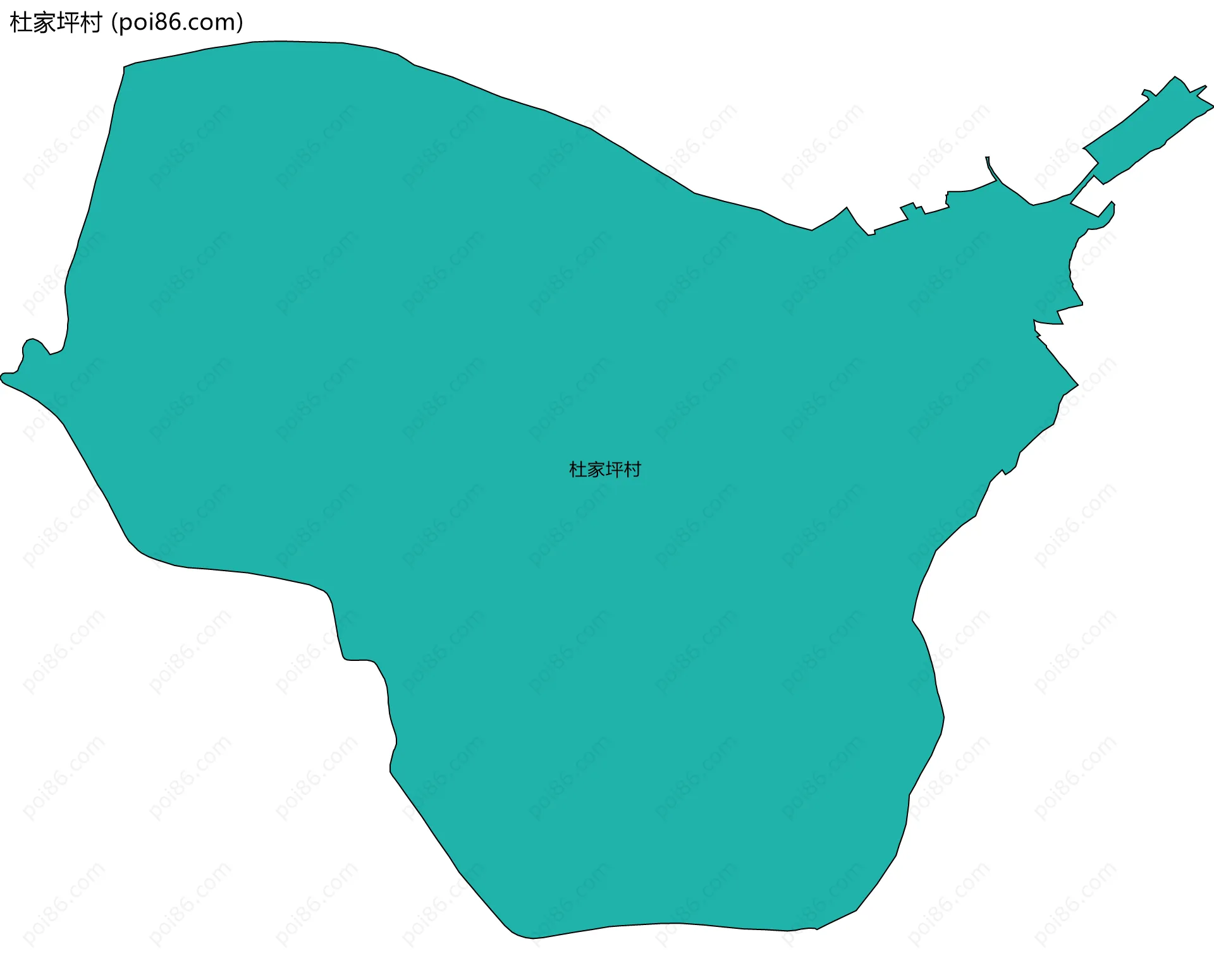 杜家坪村边界地图