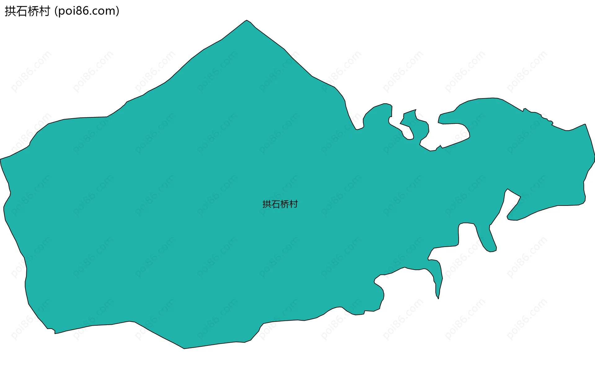 拱石桥村边界地图