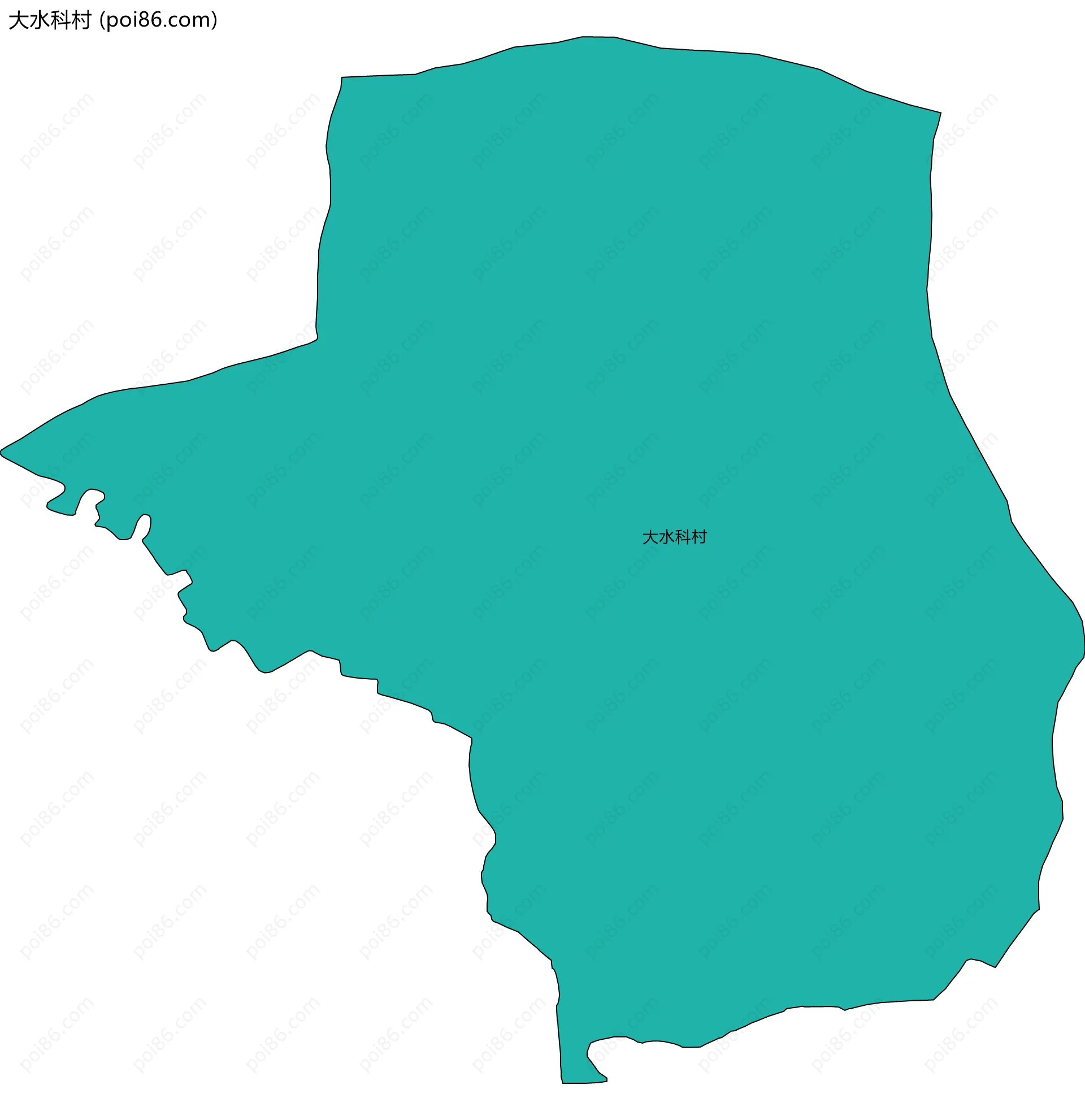 大水科村边界地图