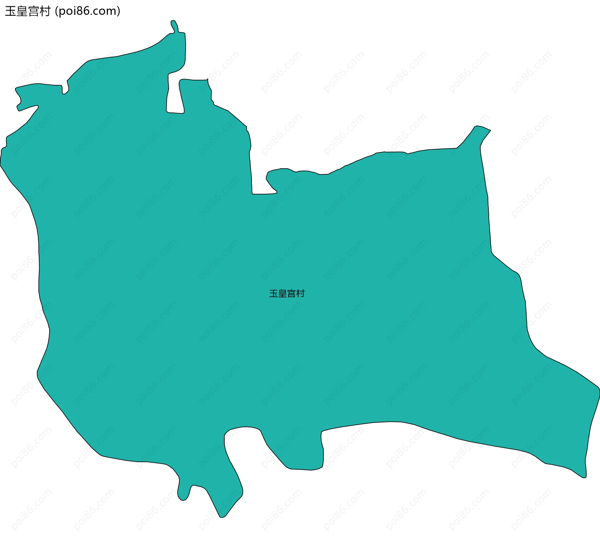 玉皇宫村边界地图