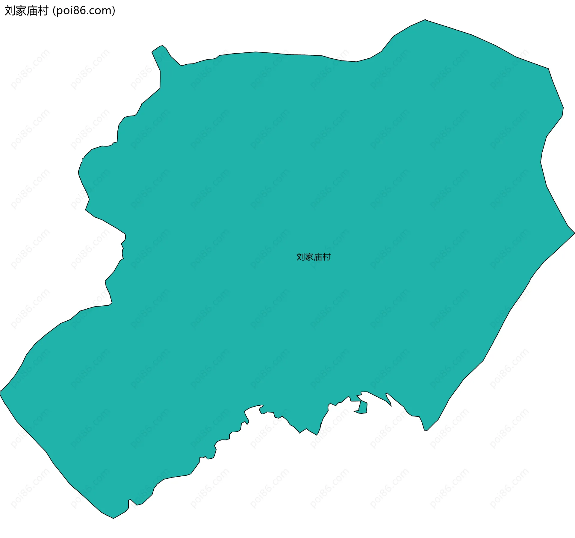 刘家庙村边界地图