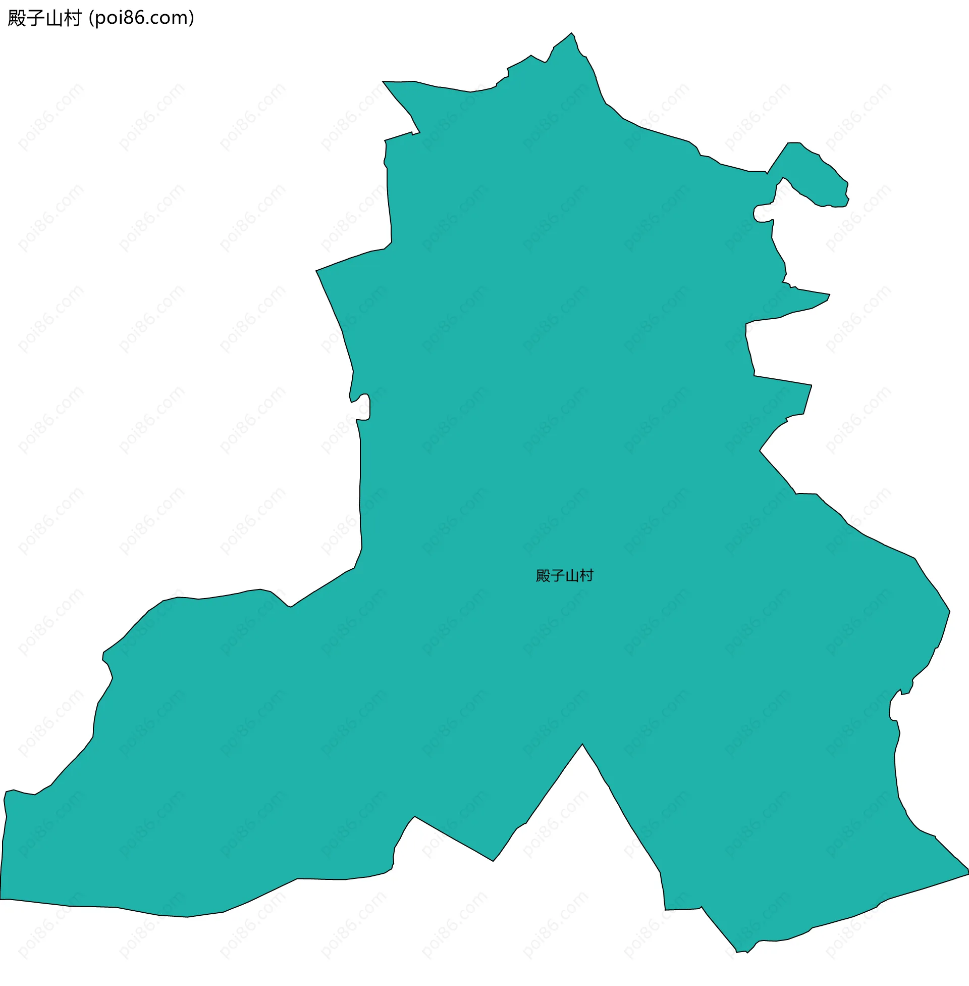 殿子山村边界地图