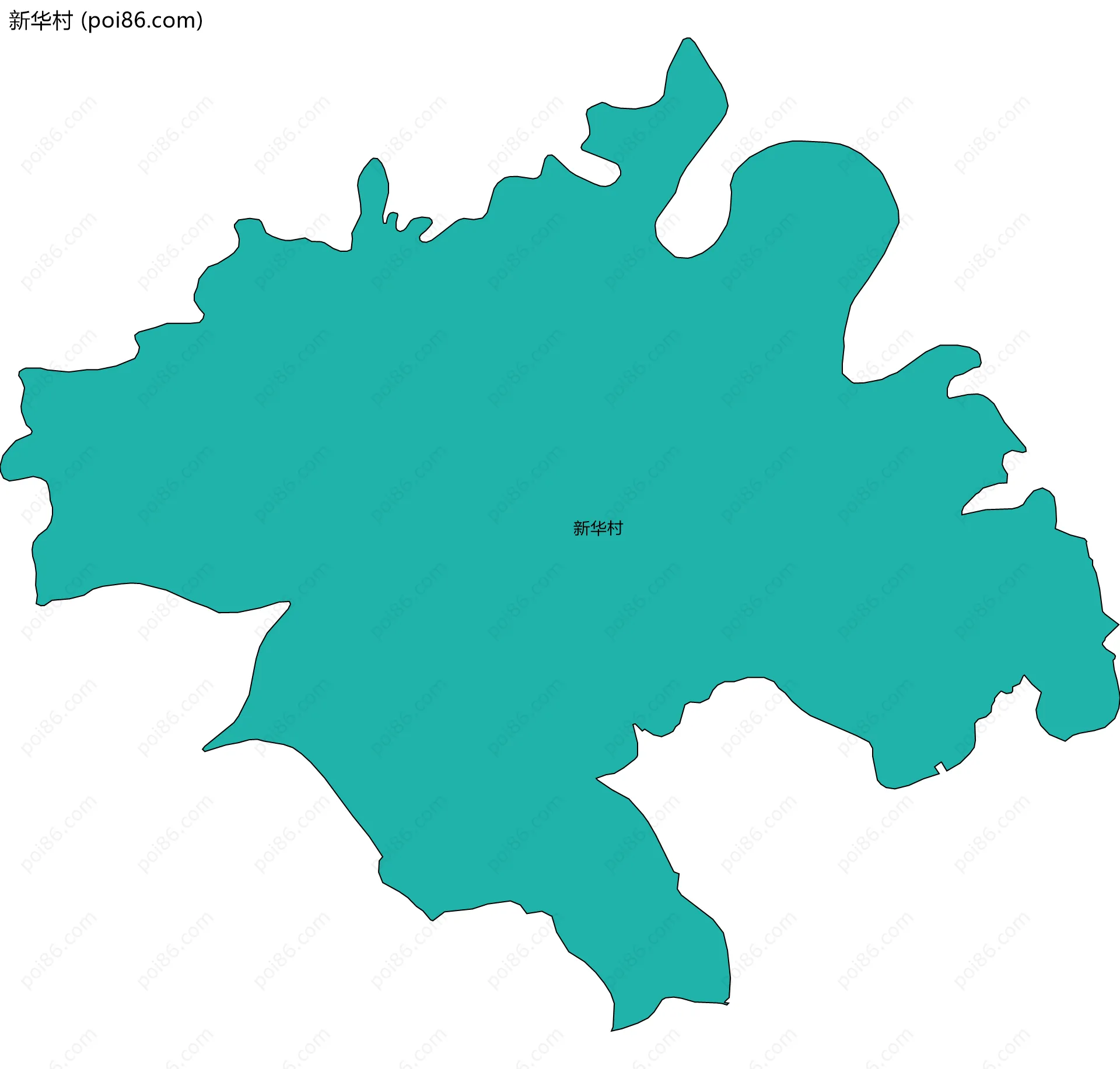 新华村边界地图