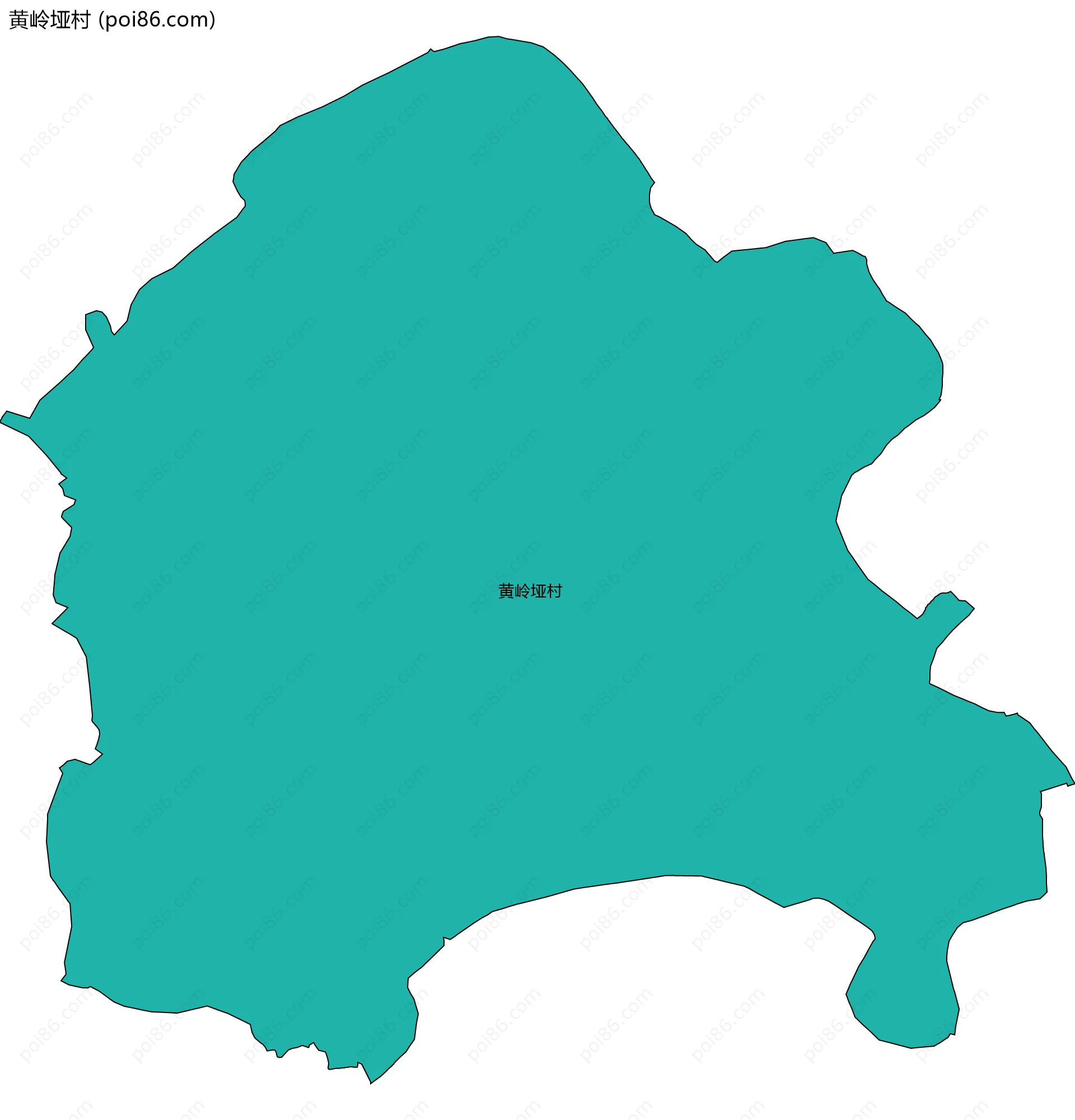 黄岭垭村边界地图