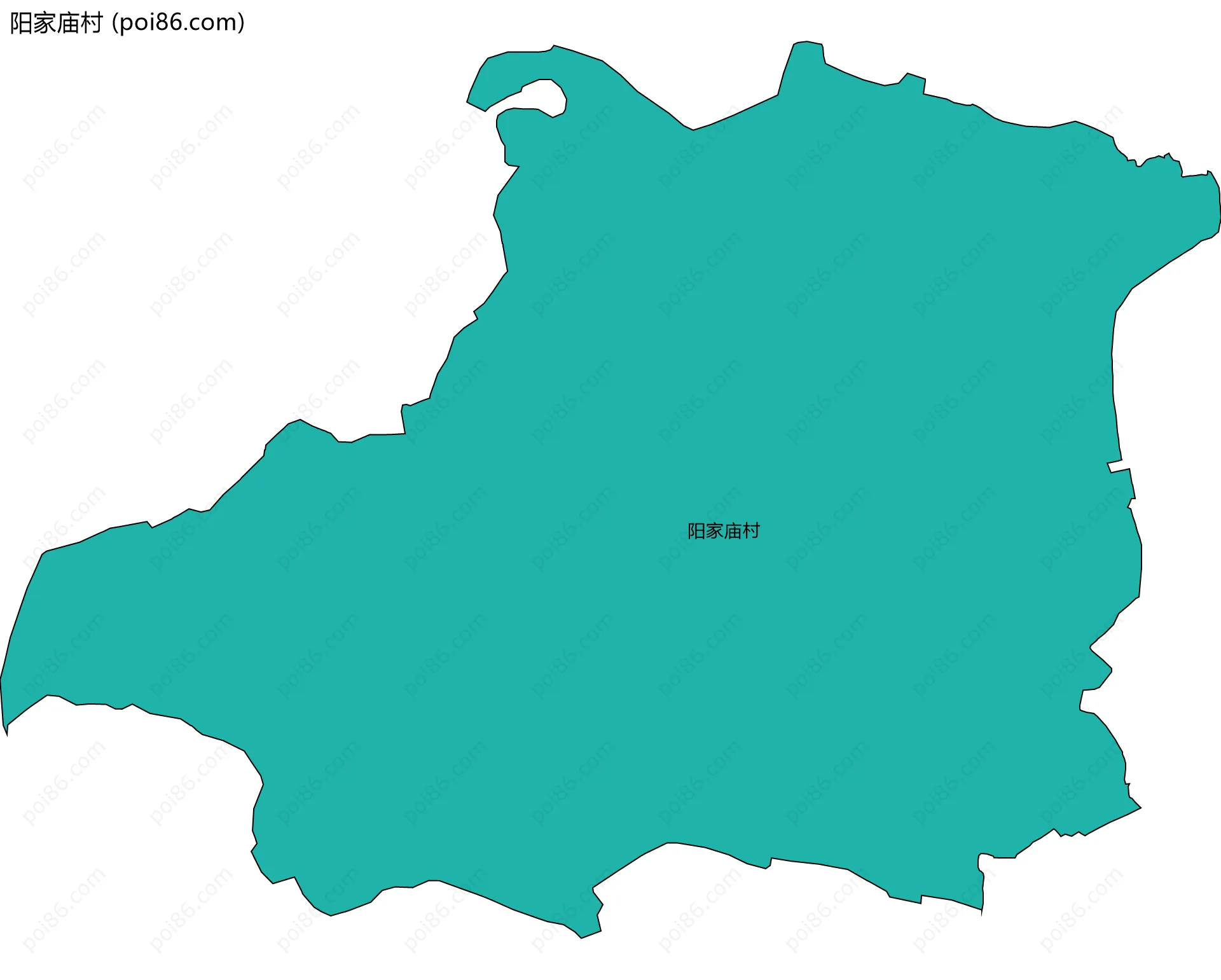 阳家庙村边界地图
