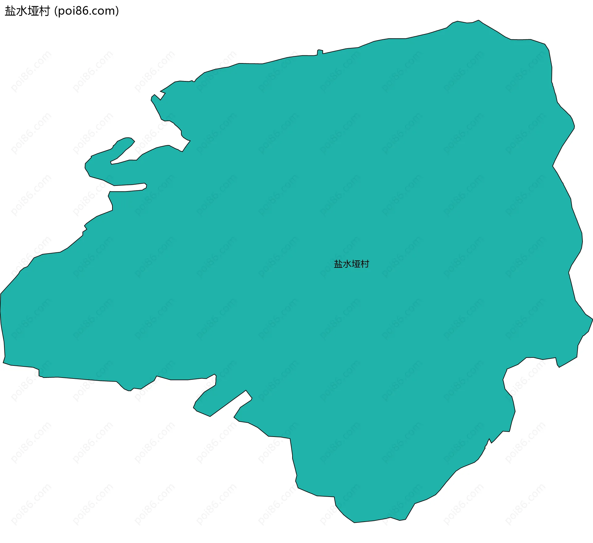 盐水垭村边界地图