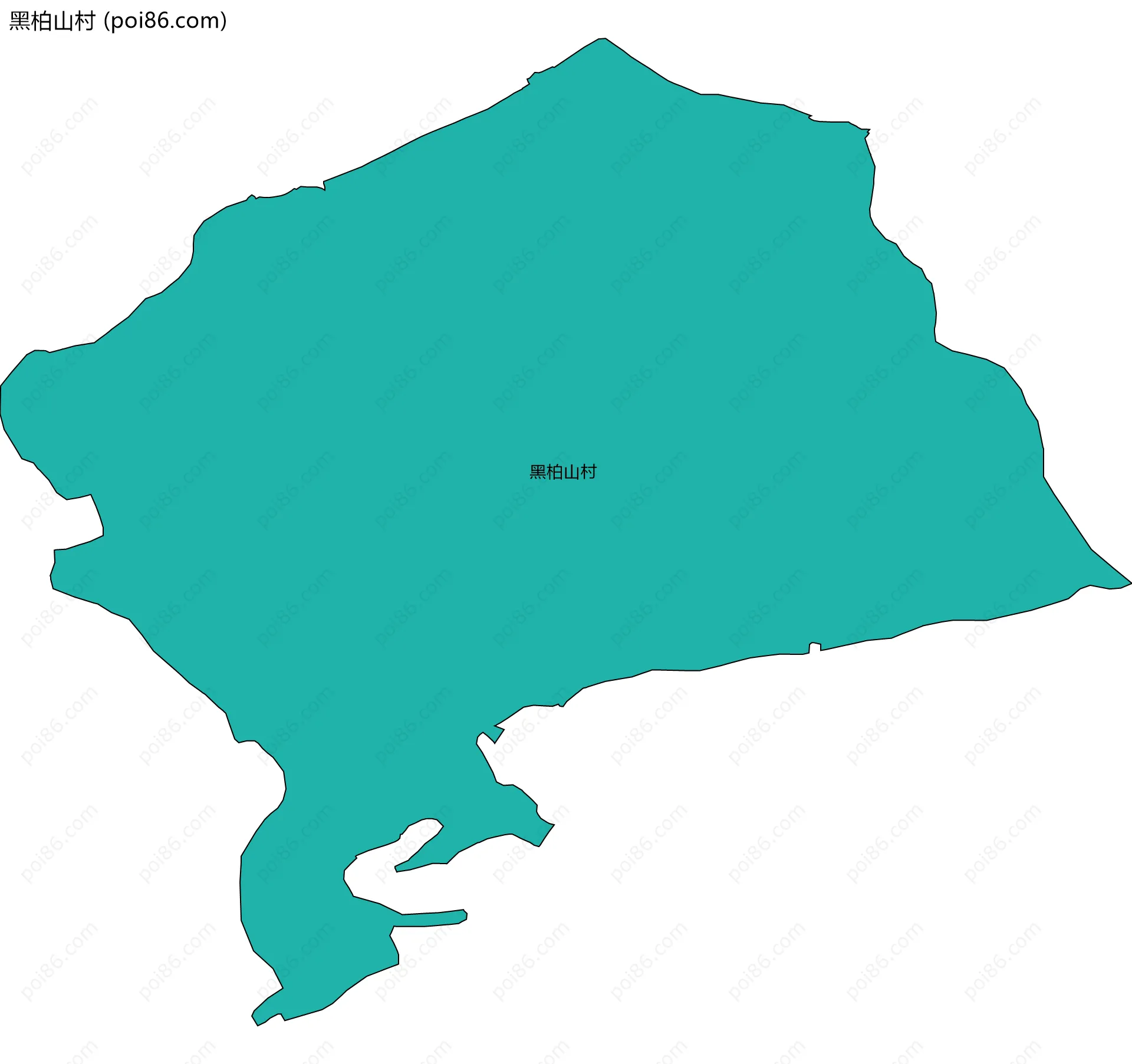 黑柏山村边界地图