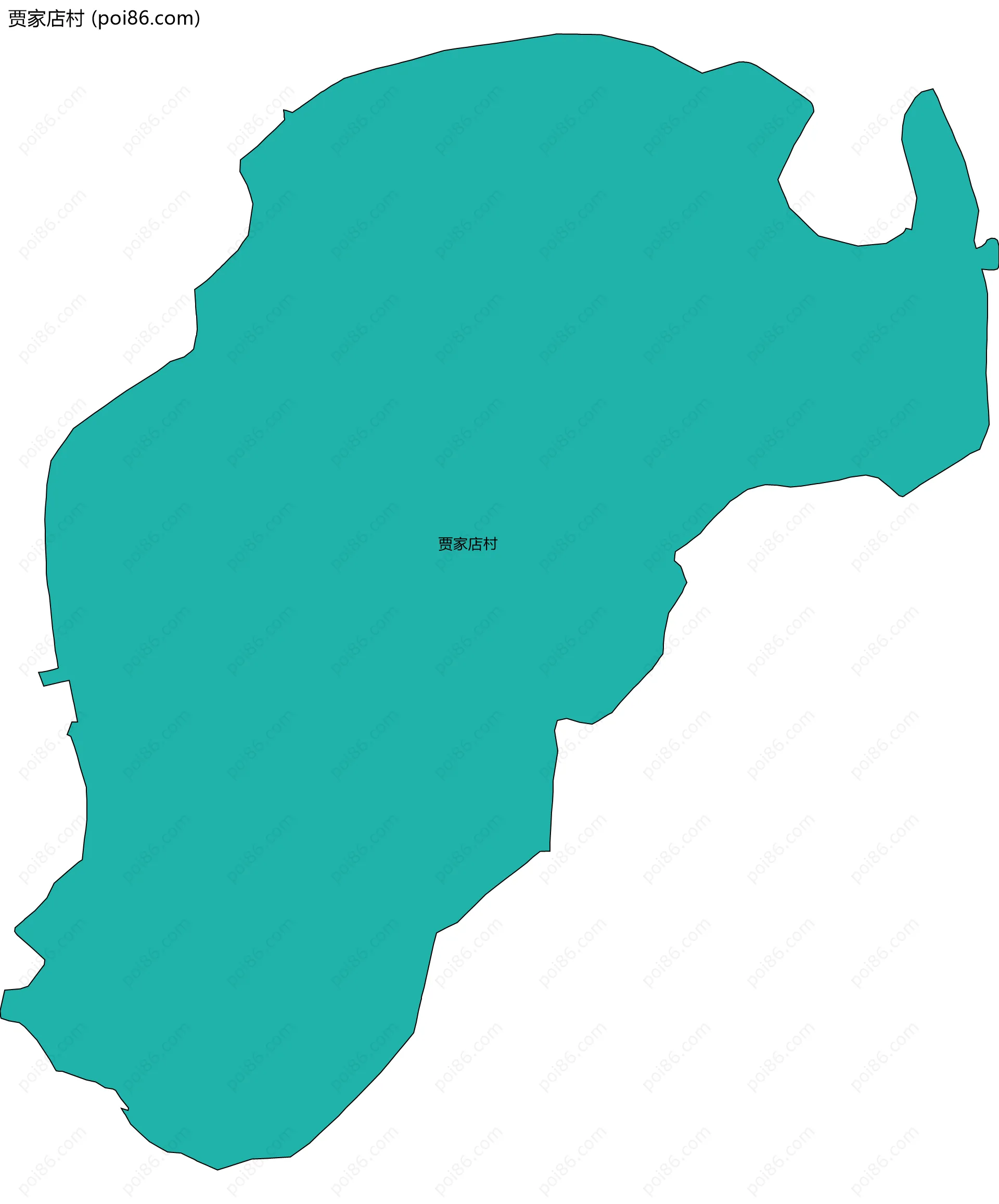 贾家店村边界地图