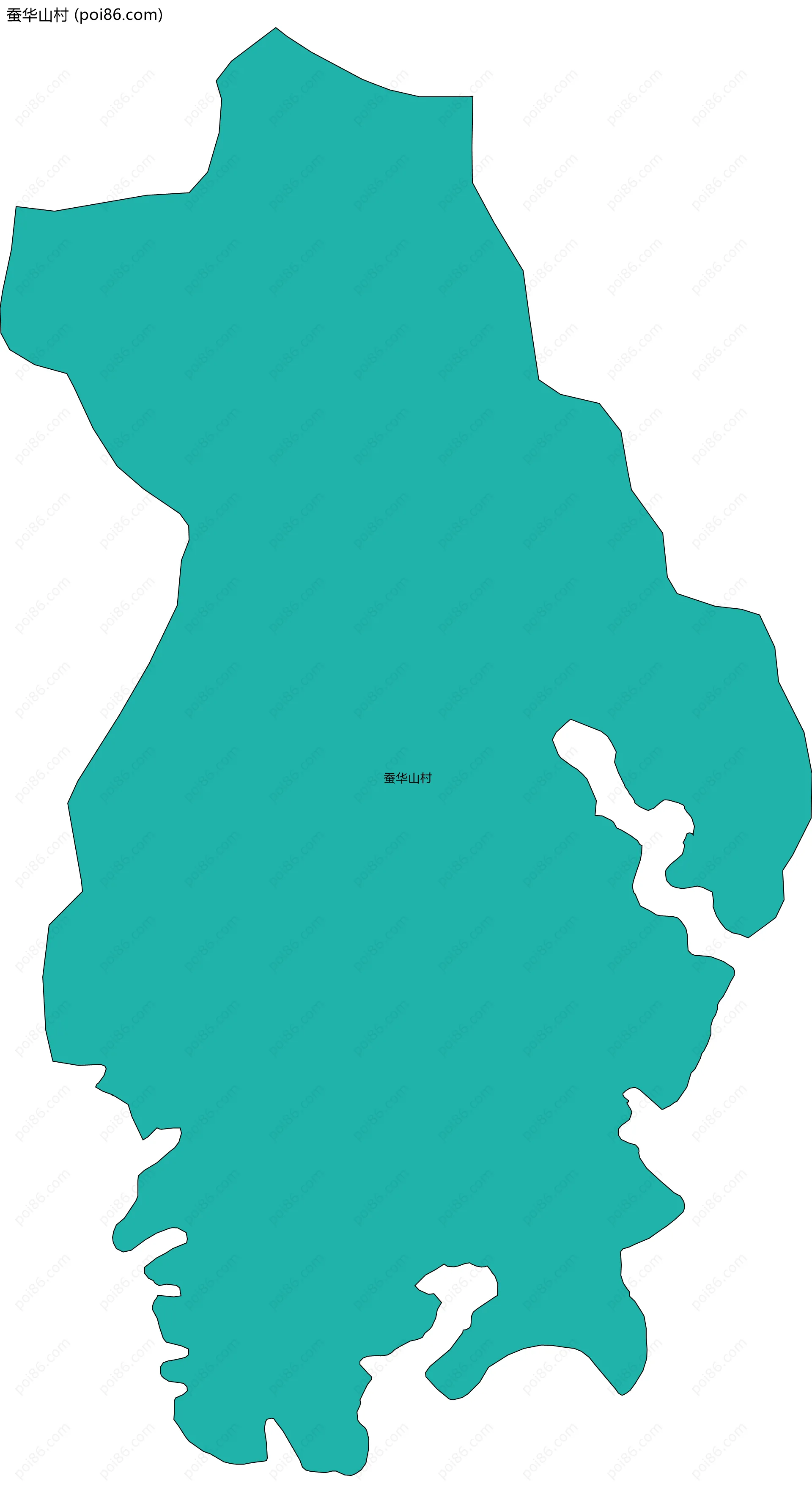 蚕华山村边界地图