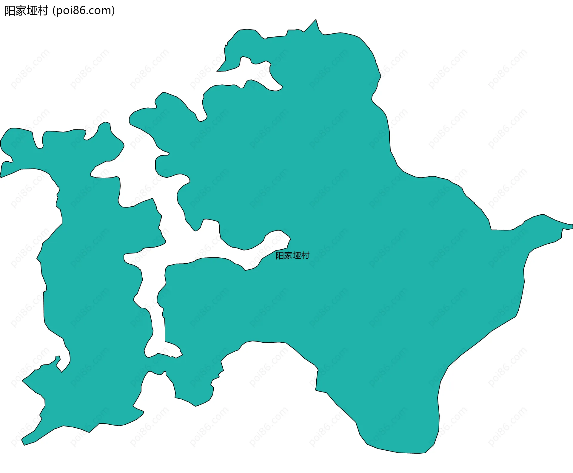 阳家垭村边界地图