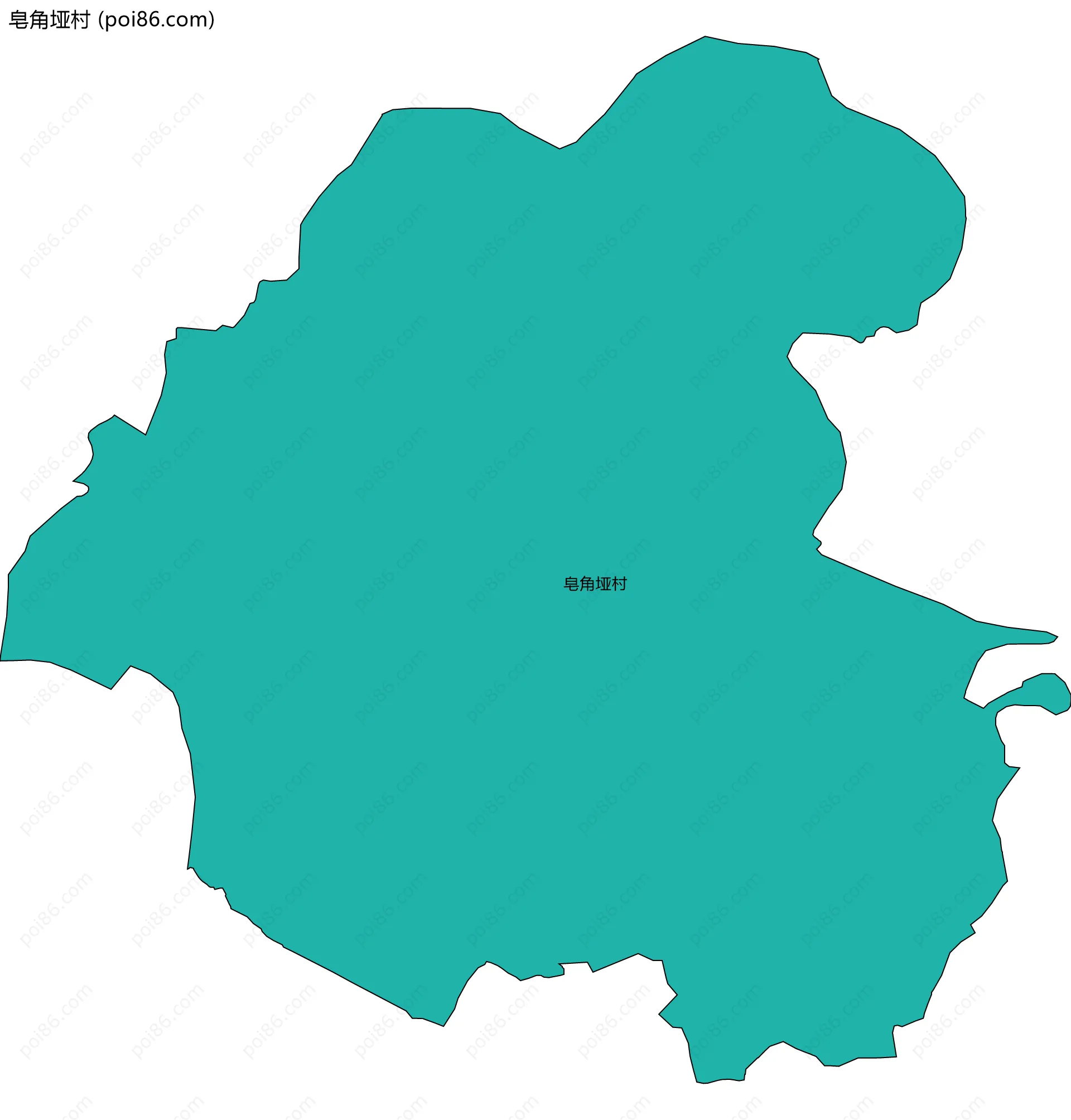 皂角垭村边界地图