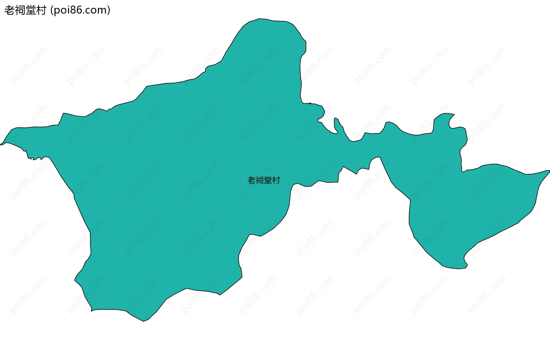 老祠堂村边界地图