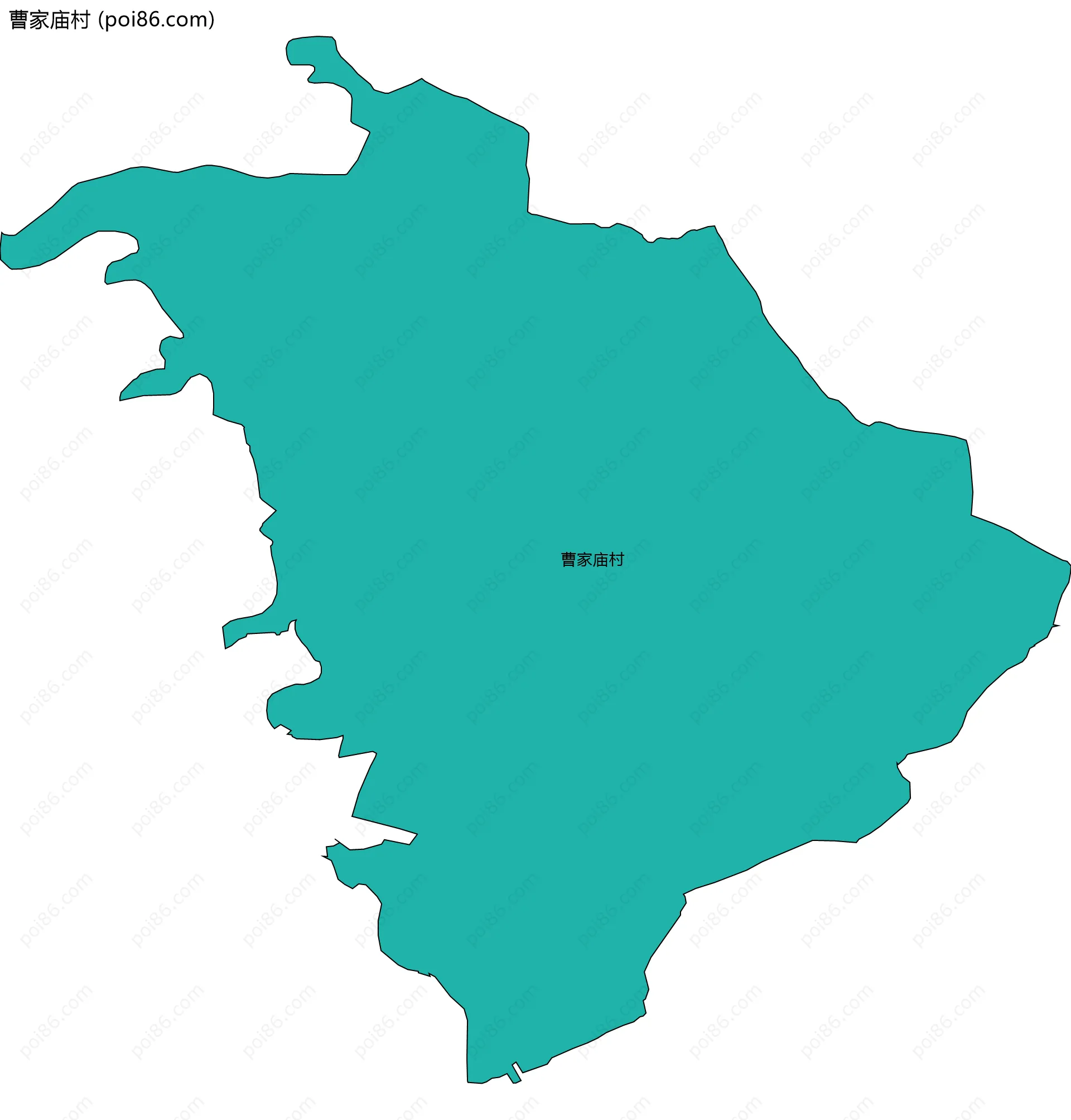 曹家庙村边界地图