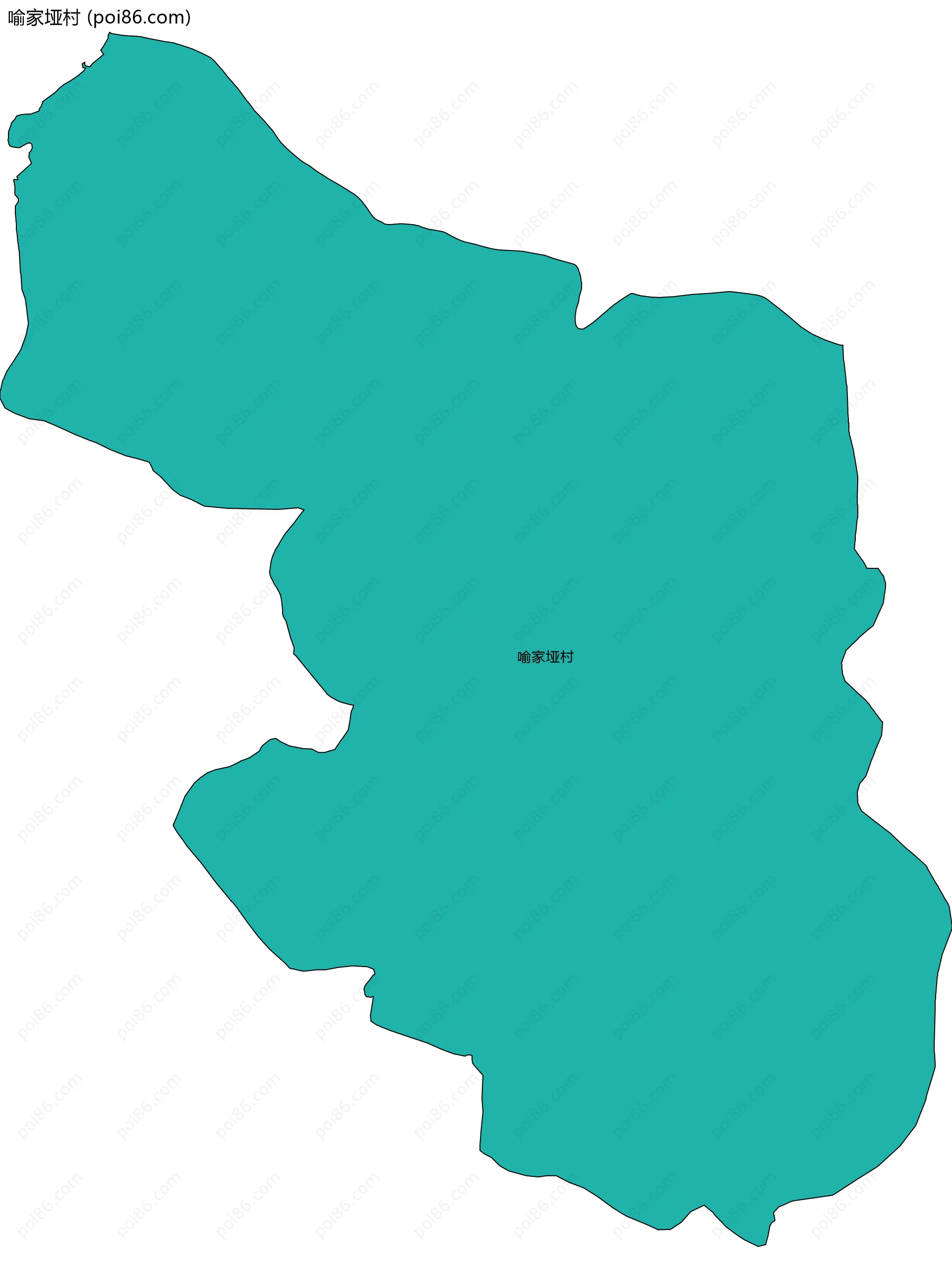 喻家垭村边界地图