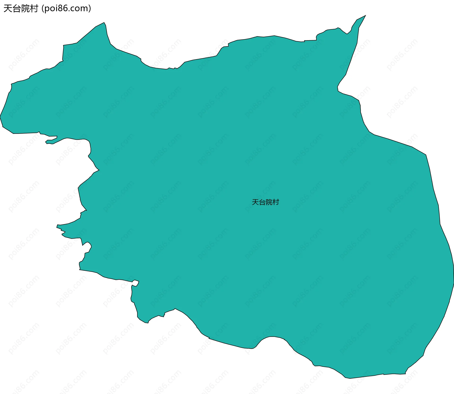 天台院村边界地图