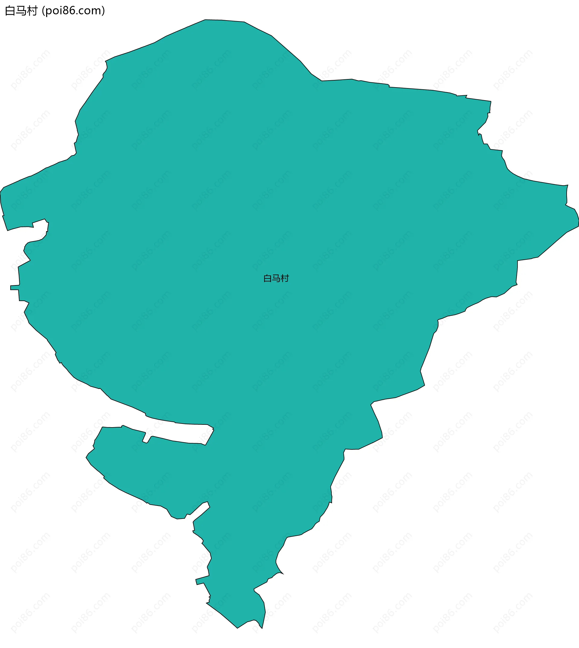 白马村边界地图