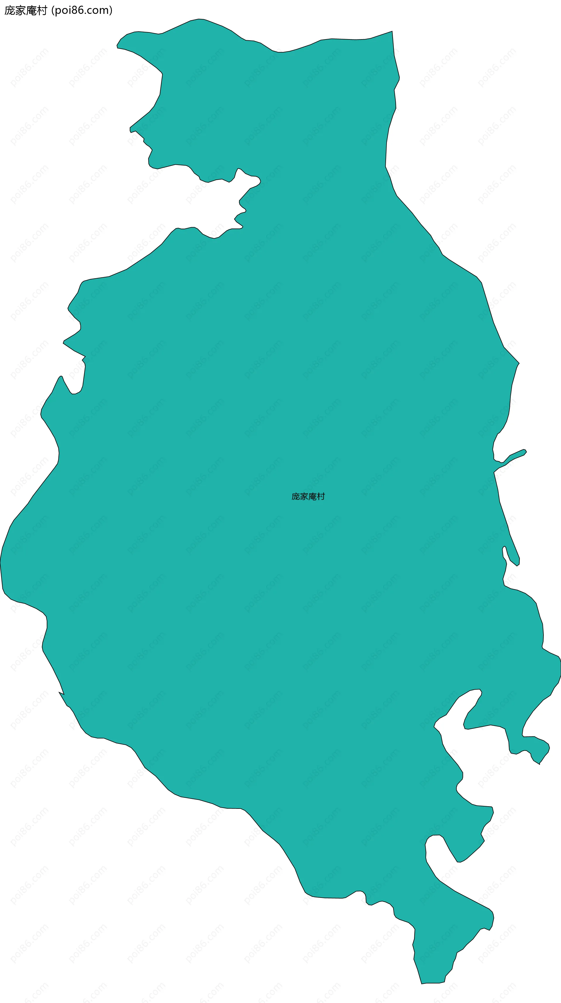 庞家庵村边界地图