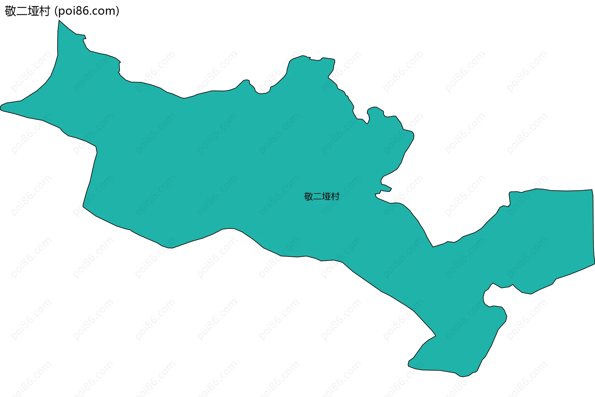 敬二垭村边界地图