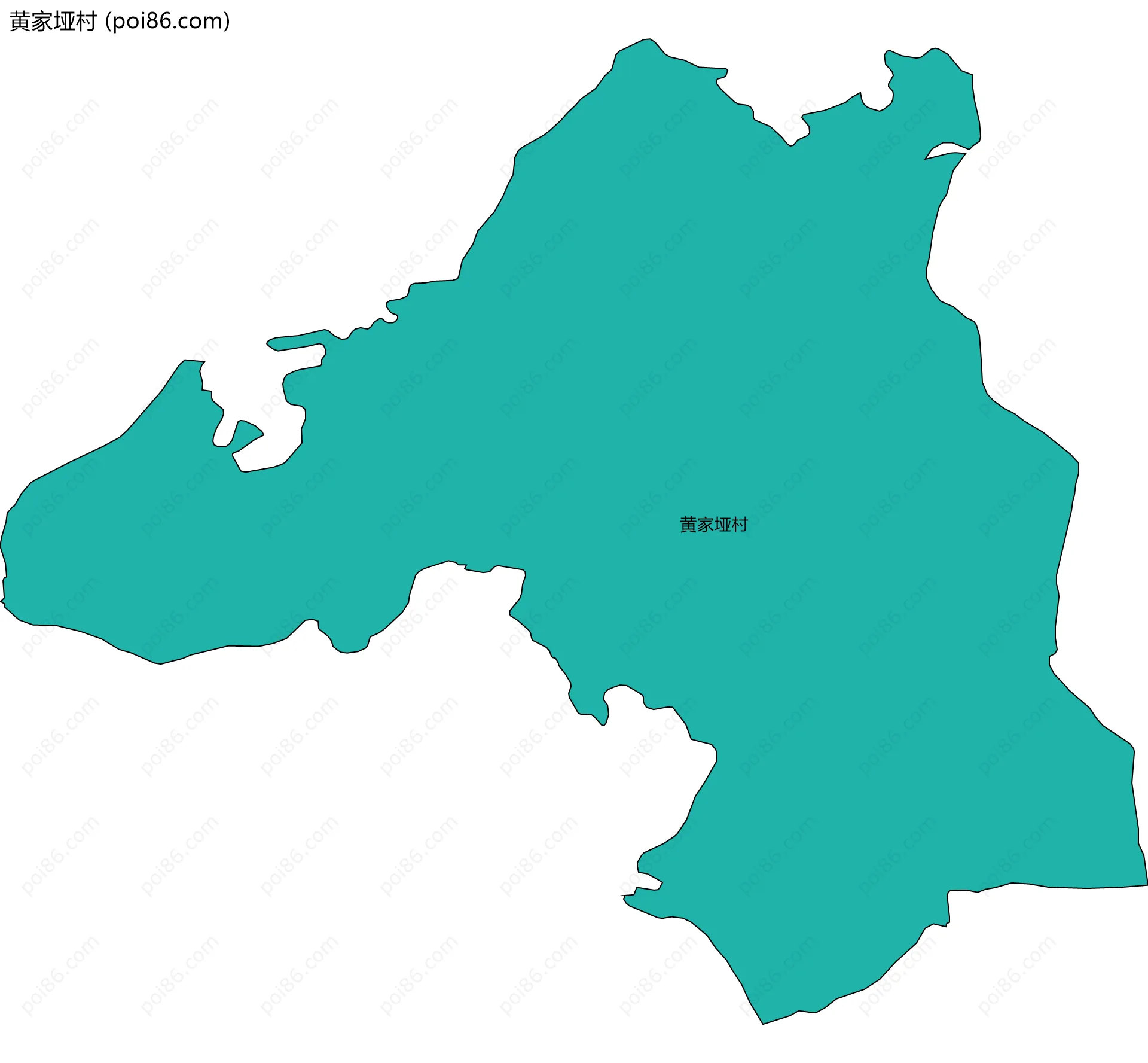 黄家垭村边界地图