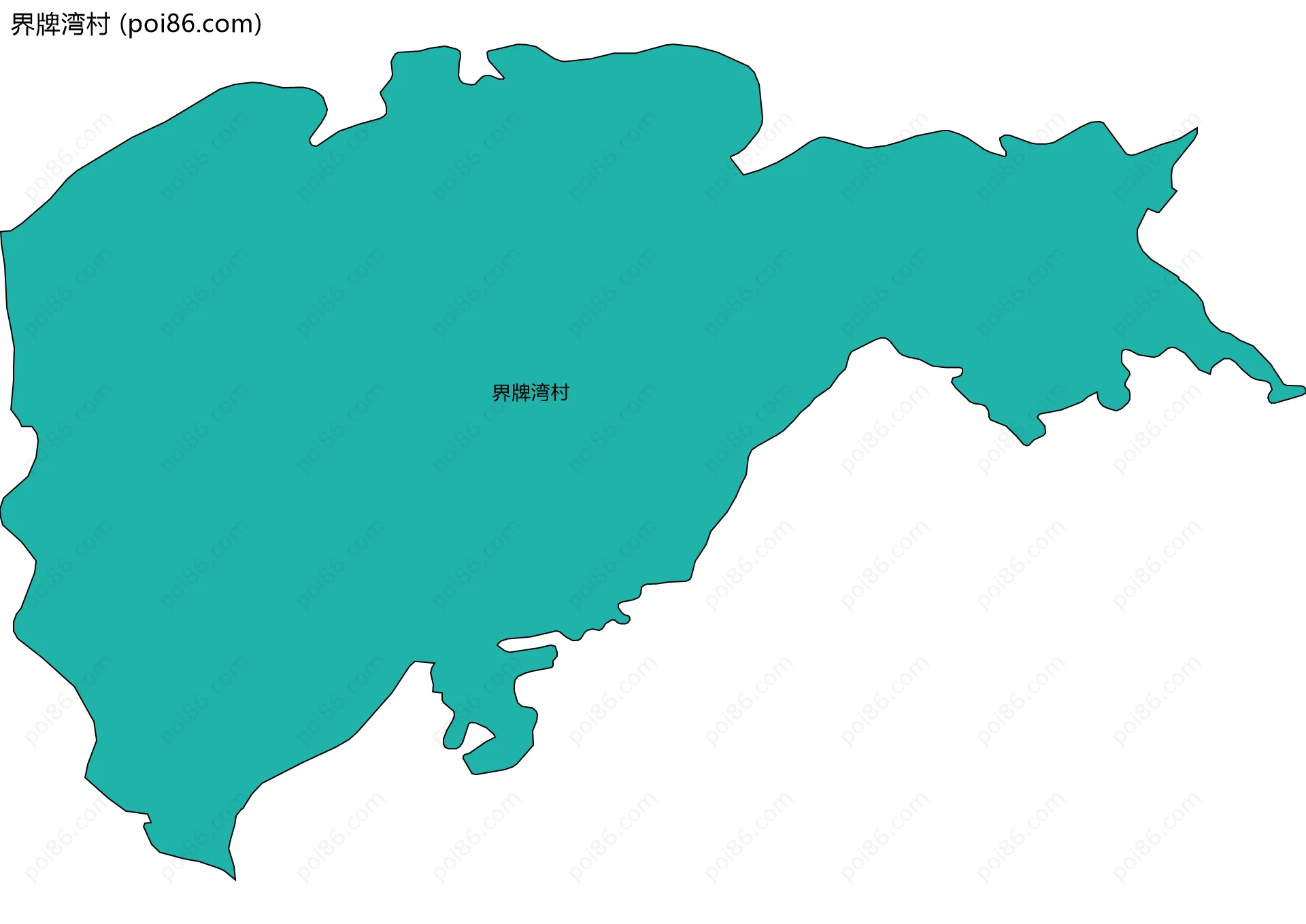 界牌湾村边界地图