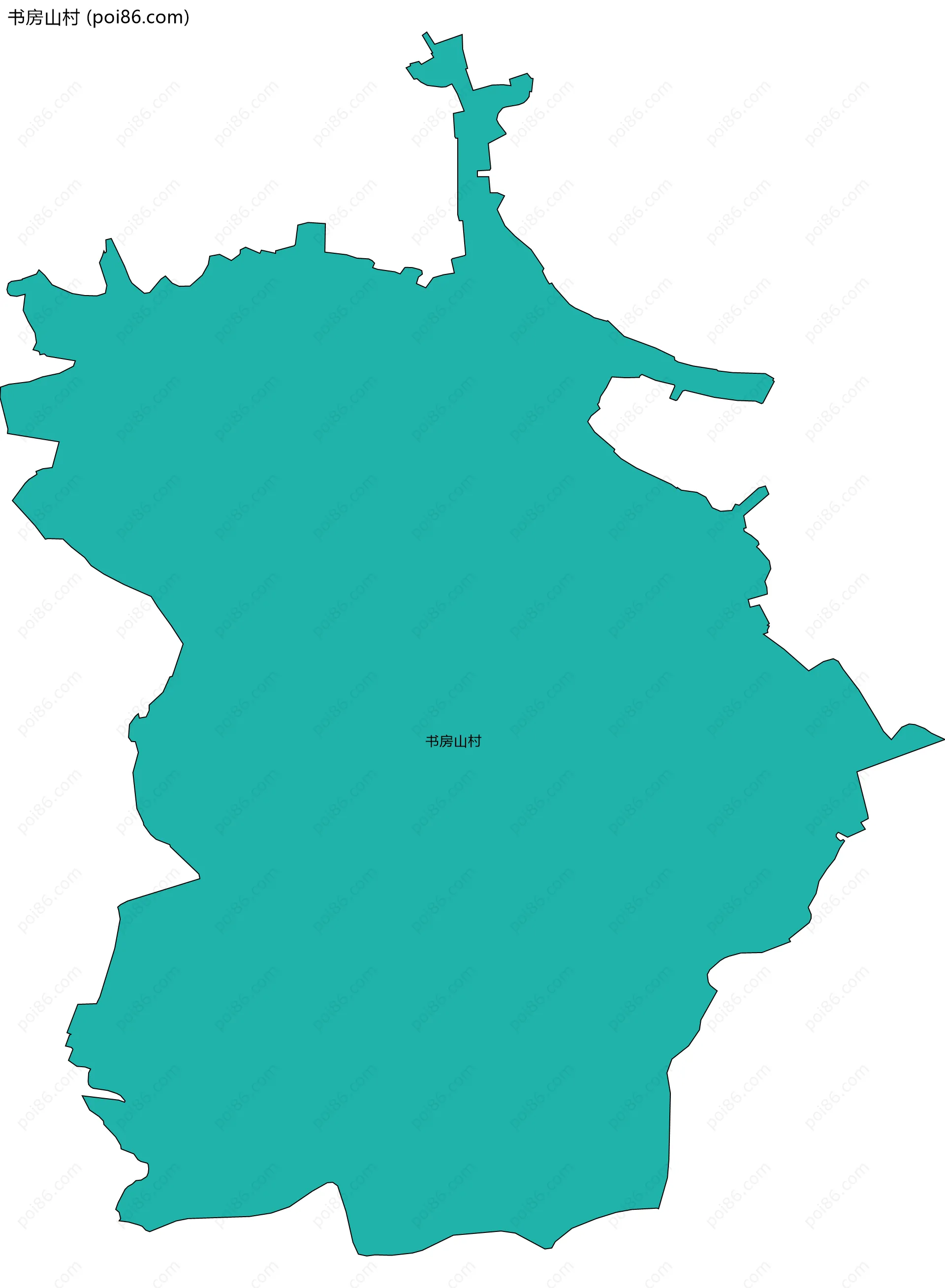 书房山村边界地图