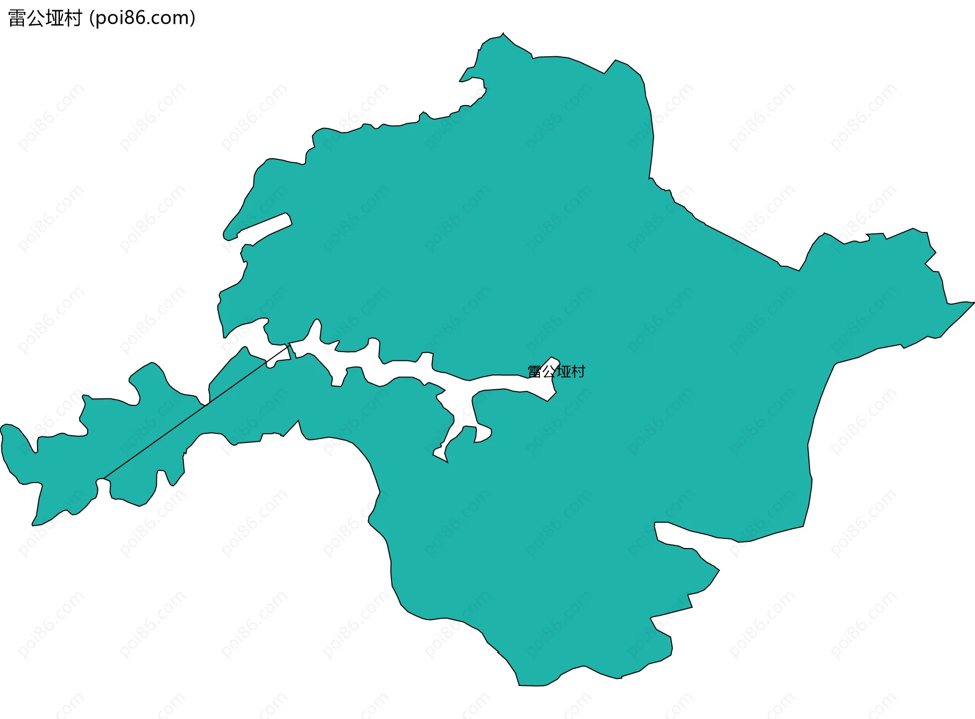 雷公垭村边界地图