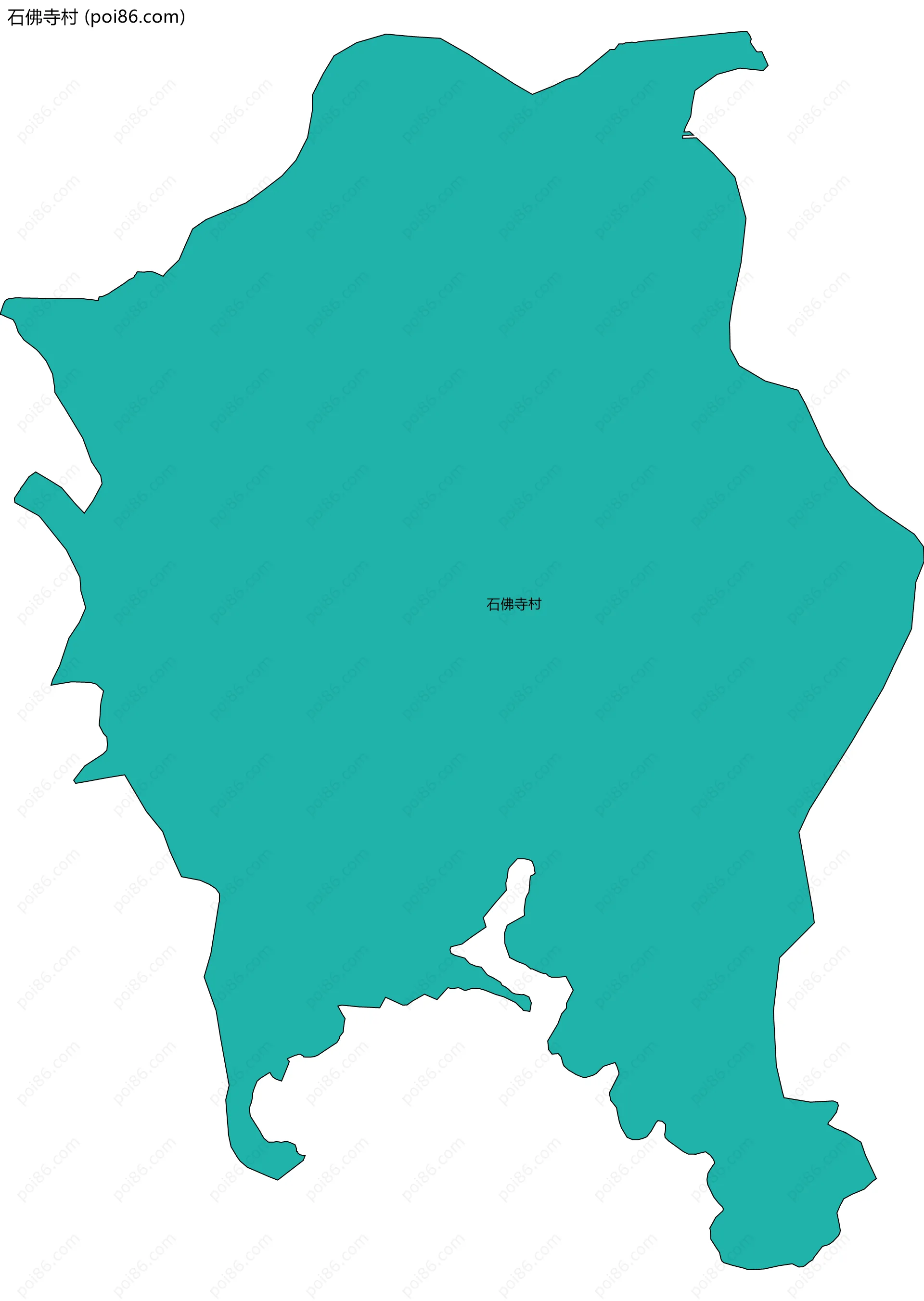 石佛寺村边界地图