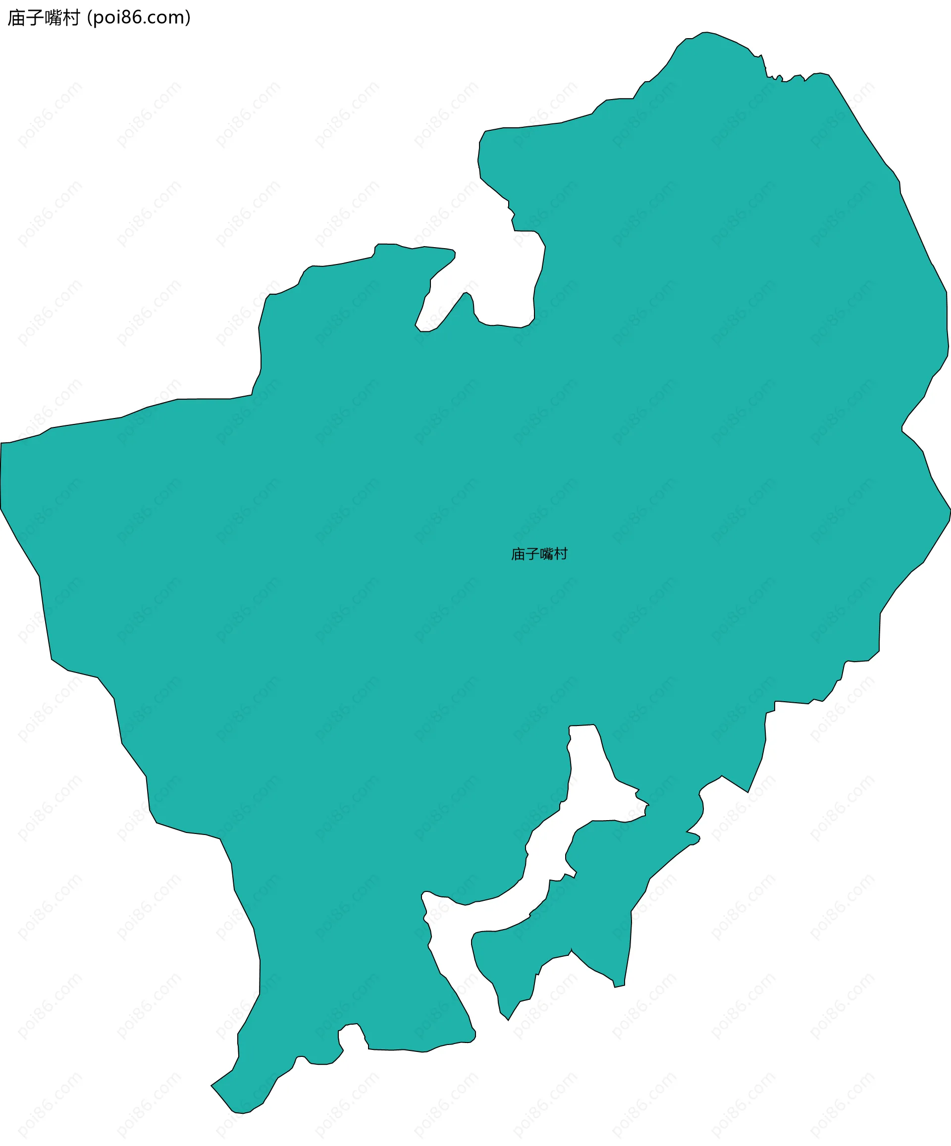 庙子嘴村边界地图