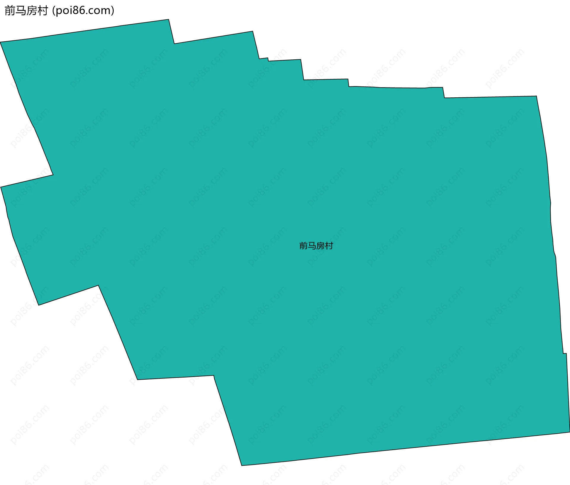 前马房村边界地图