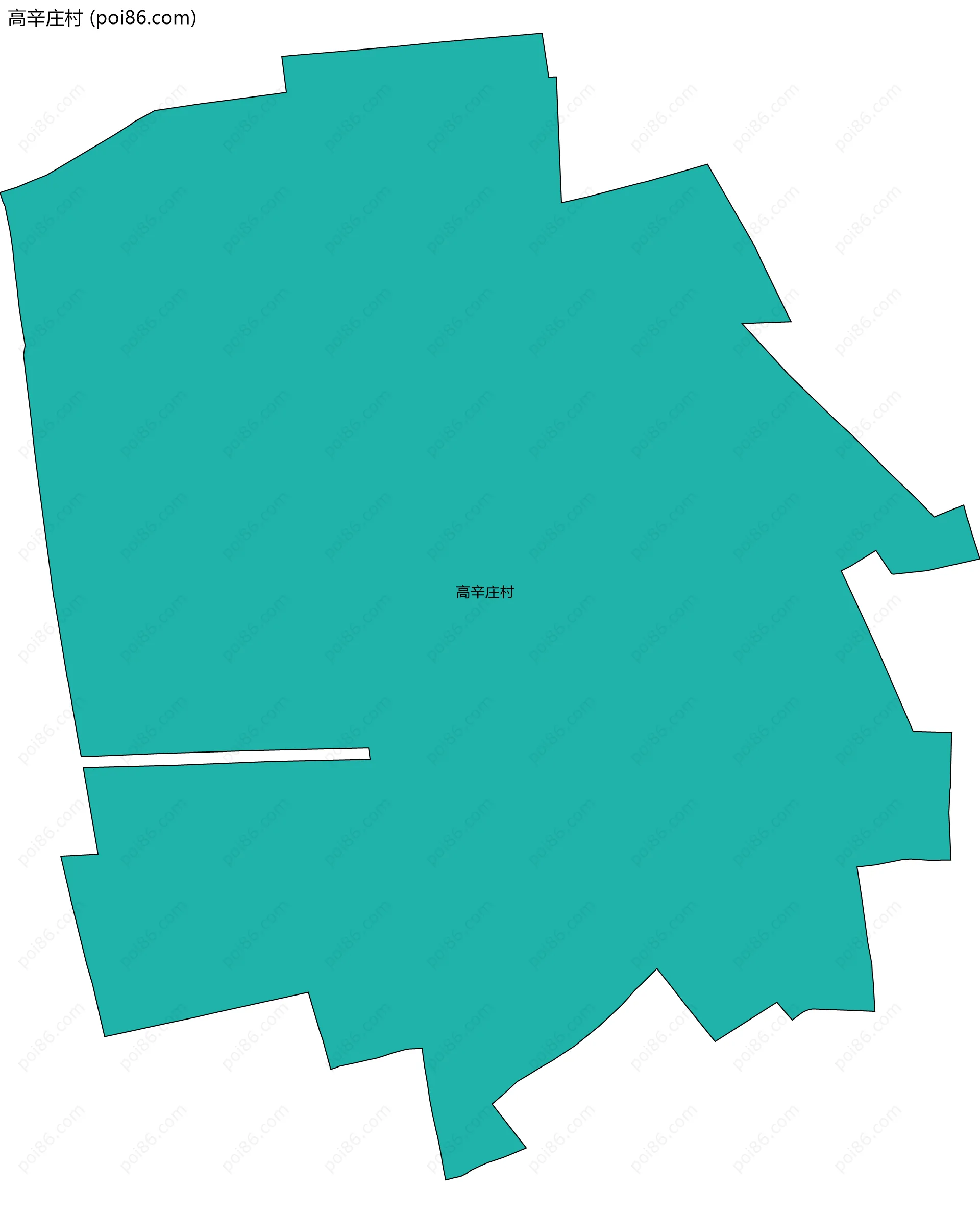 高辛庄村边界地图