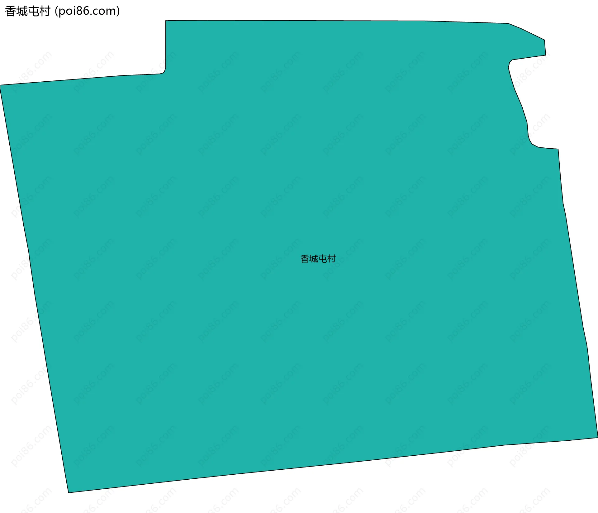 香城屯村边界地图